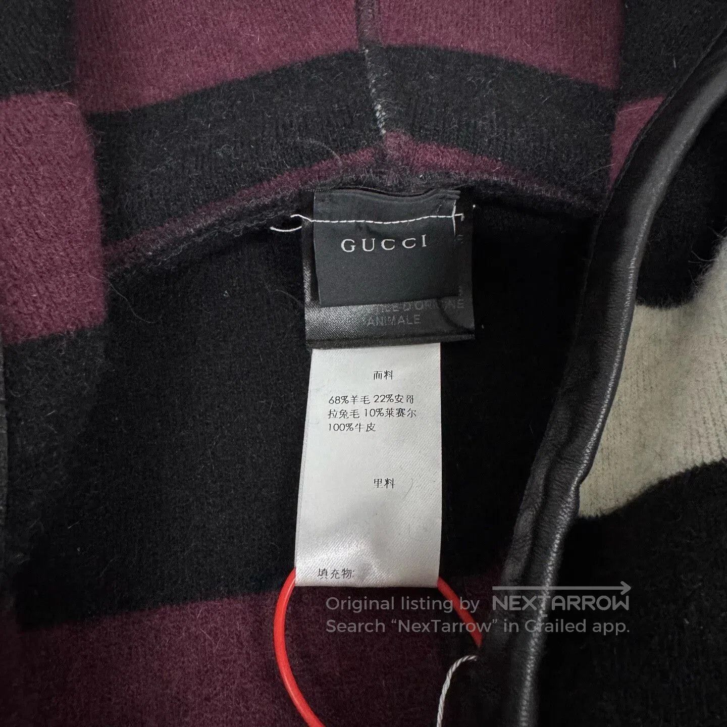 Gucci gucci striped wool hooded poncho. Size US M / EU 48-50 / 2 - 4 Thumbnail
