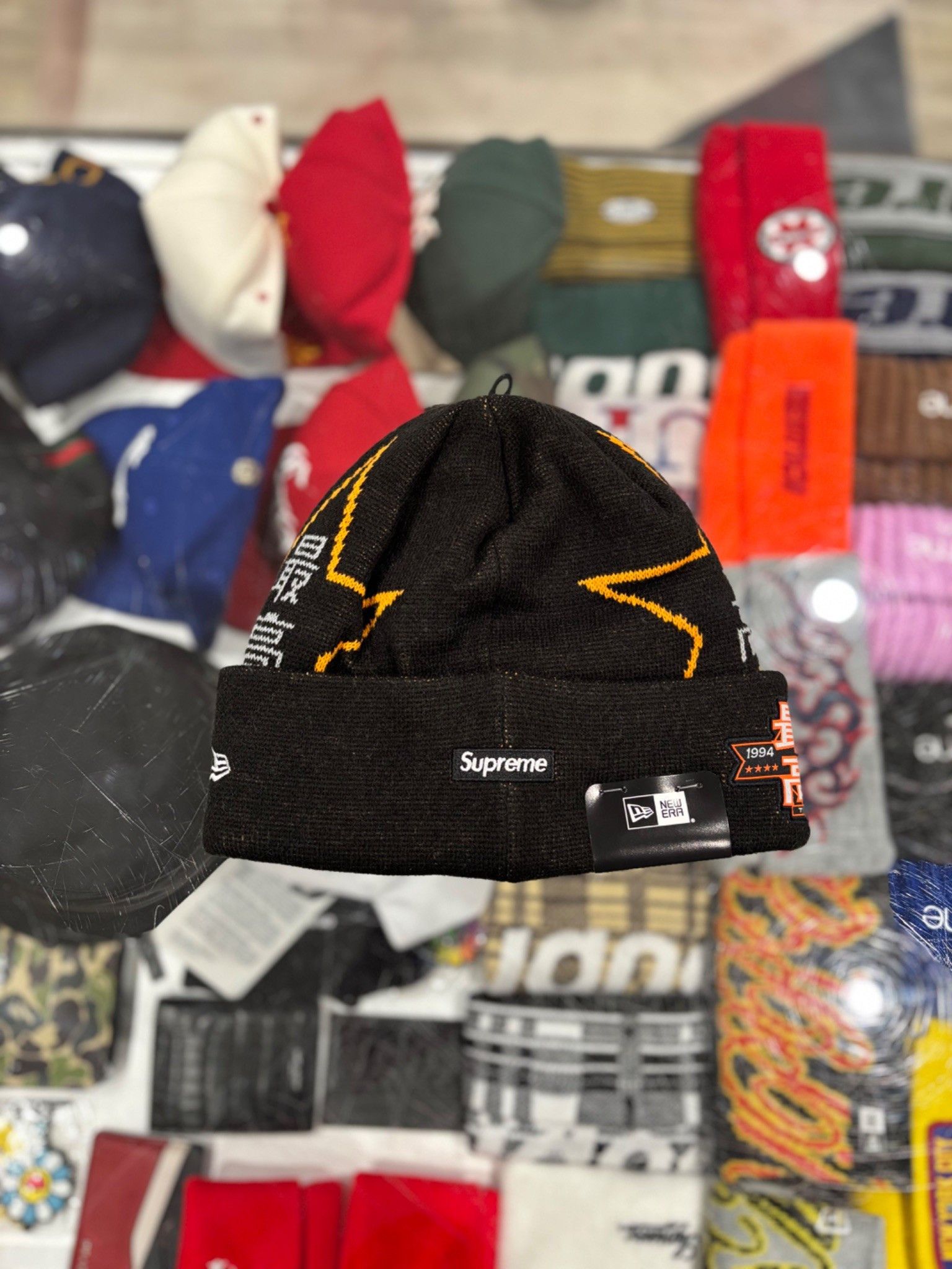 Supreme Supreme New Era Stars Beanie Black Size ONE SIZE - 2 Thumbnail