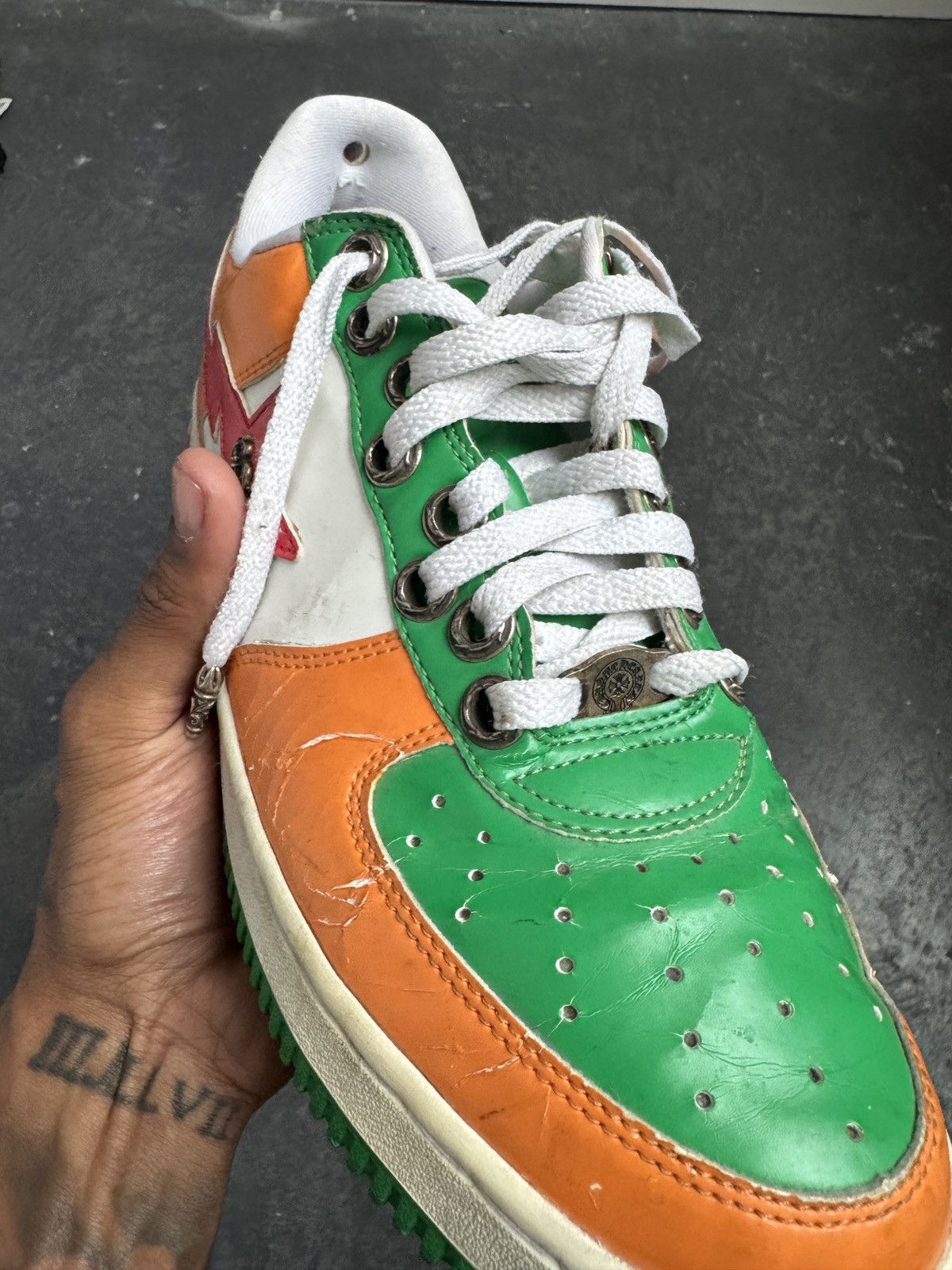 Bape × Chrome Hearts Chrome Hearts X Bapesta Size US 11 / EU 44 - 5 Thumbnail
