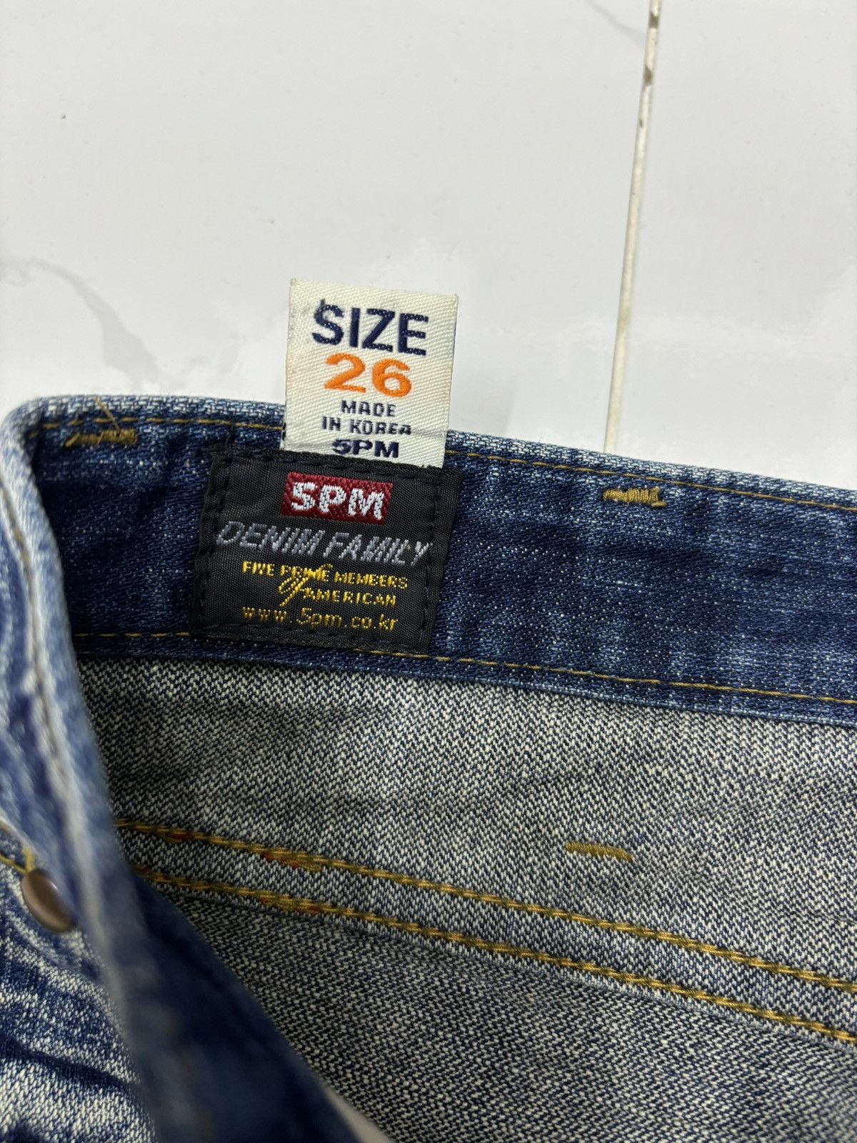 45rpm × Japanese Brand FLARE JEANS 5PM DISTRESSED FLARE DENIM JEANS Size 27" / US 4 / IT 40 - 9 Thumbnail