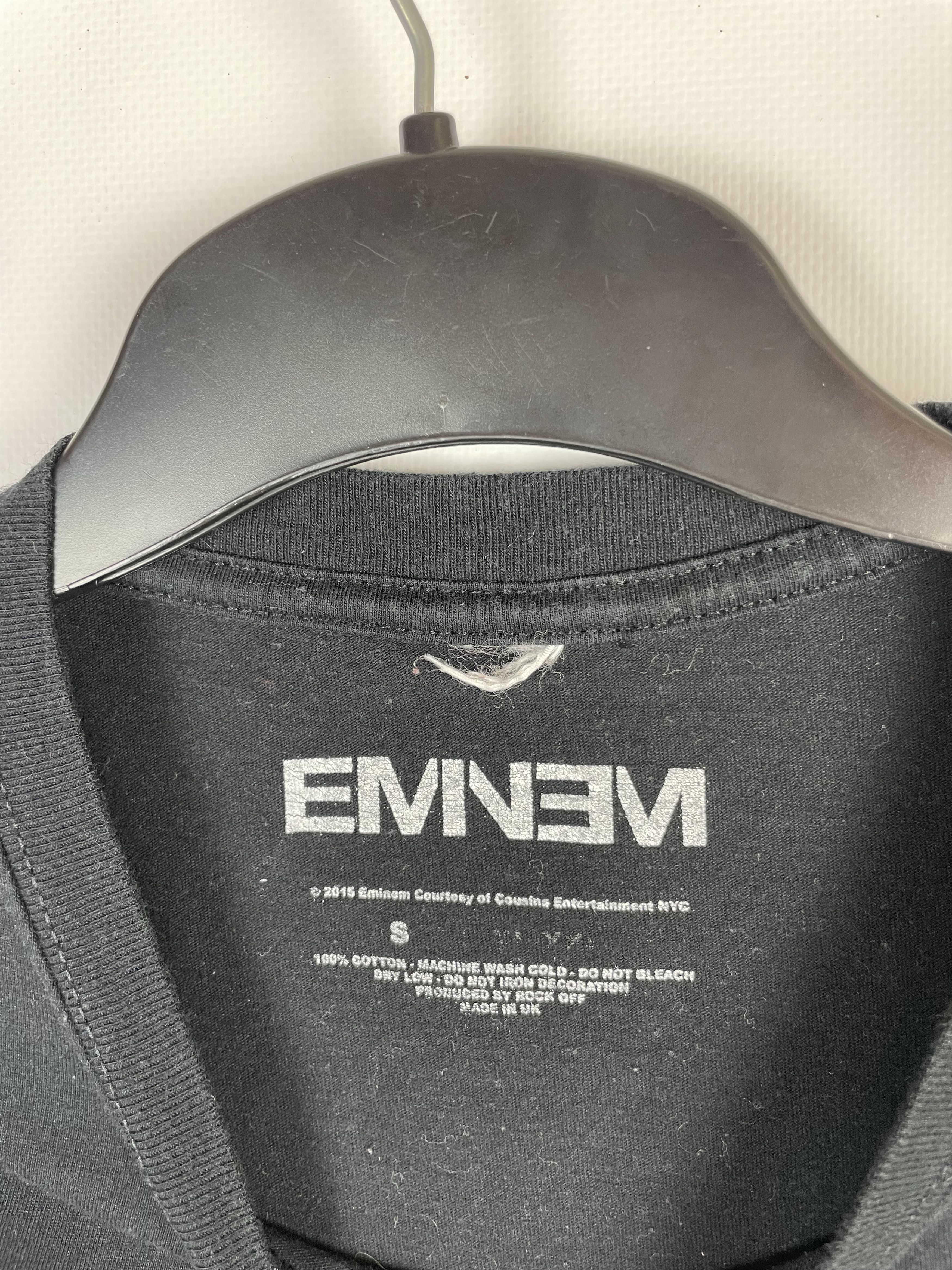 Eminem × Rap Tees × Vintage 2015 Eminem Slim Shady Black T-Shirt Size US S / EU 44-46 / 1 - 5 Thumbnail