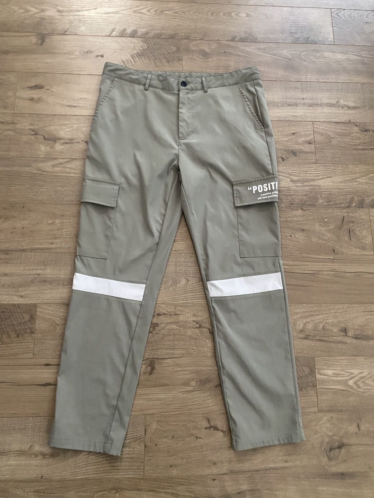 Pacsun Green “positive” cargo pants Size US 36 / EU 52 - 1 Thumbnail