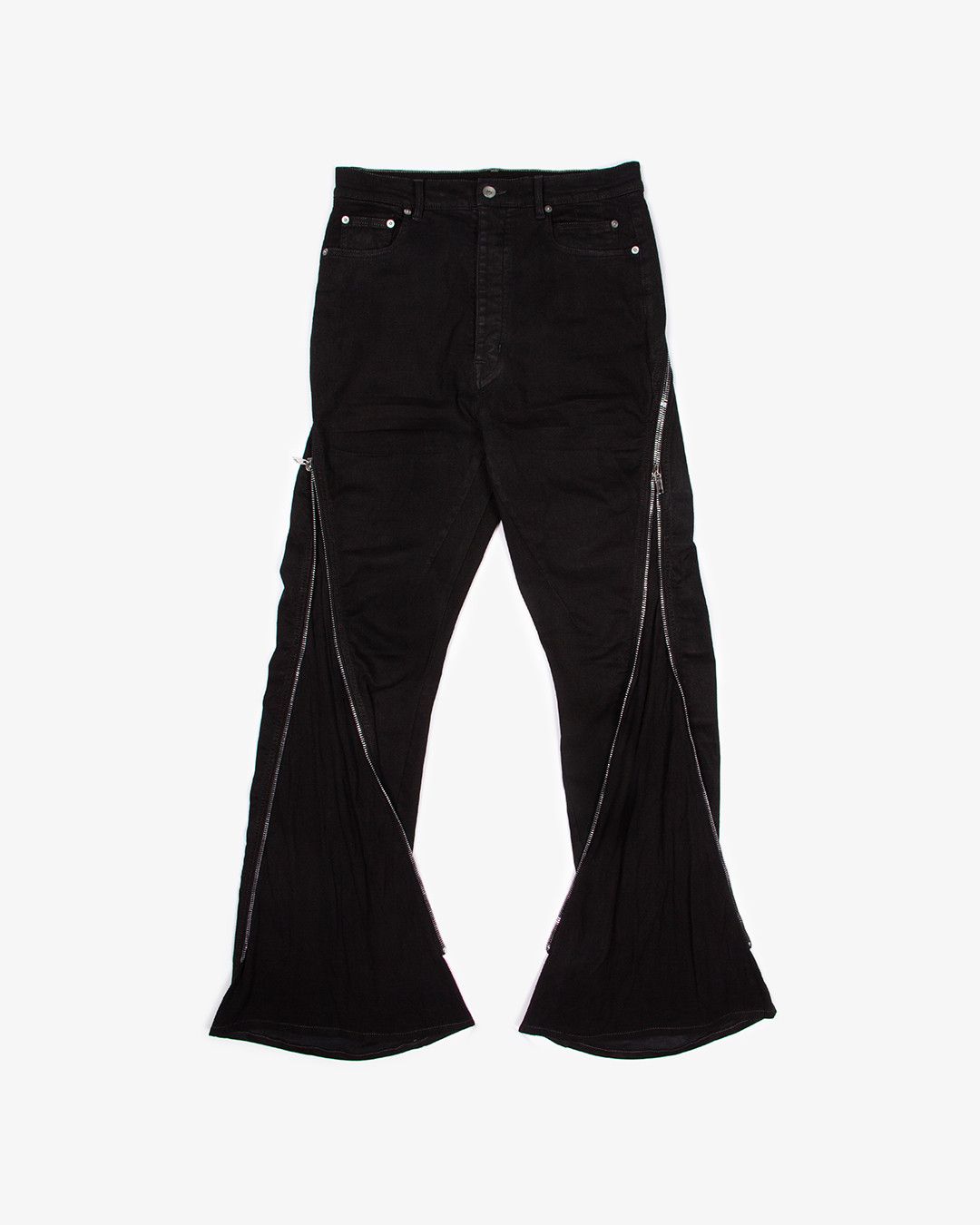 image of Rick Owens Bolan Banana Cut Zip Pant in Black, Men's (Size 31)