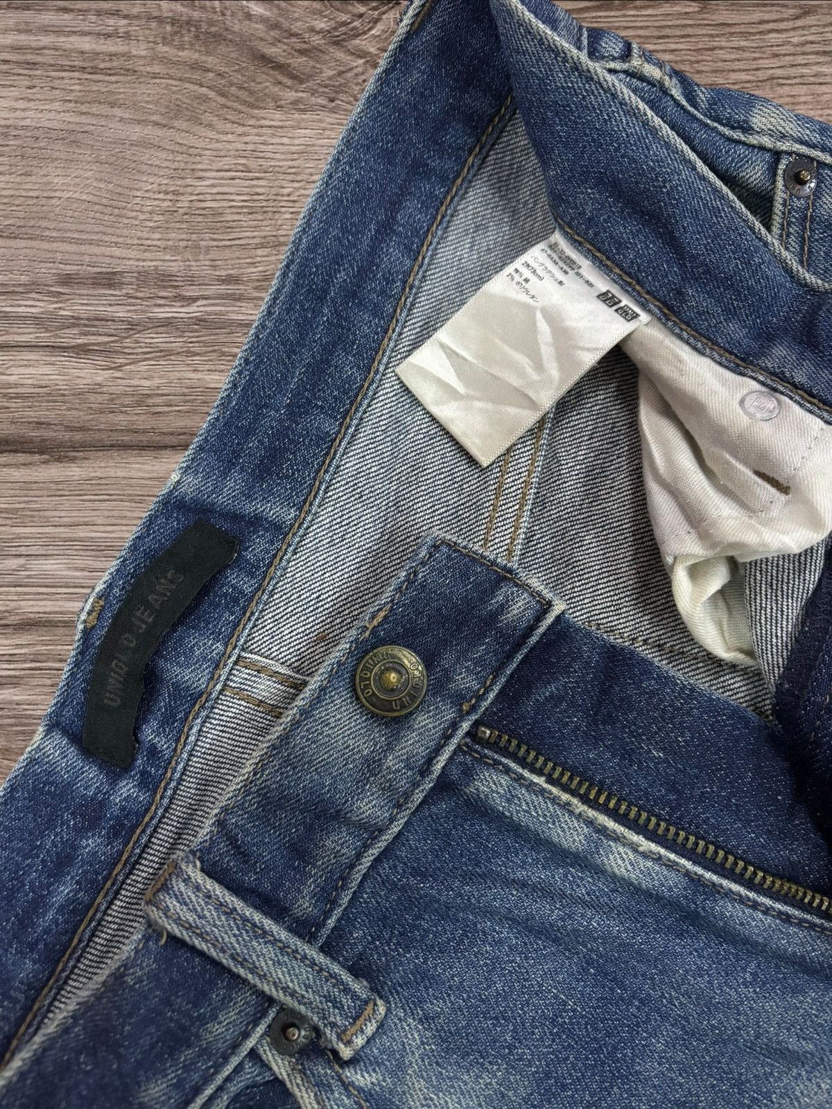 Jun Takahashi Vtg Uniqlo Selvedge Undercover Inspired Faded Mud Wash Jeans Size US 29 - 10 Thumbnail