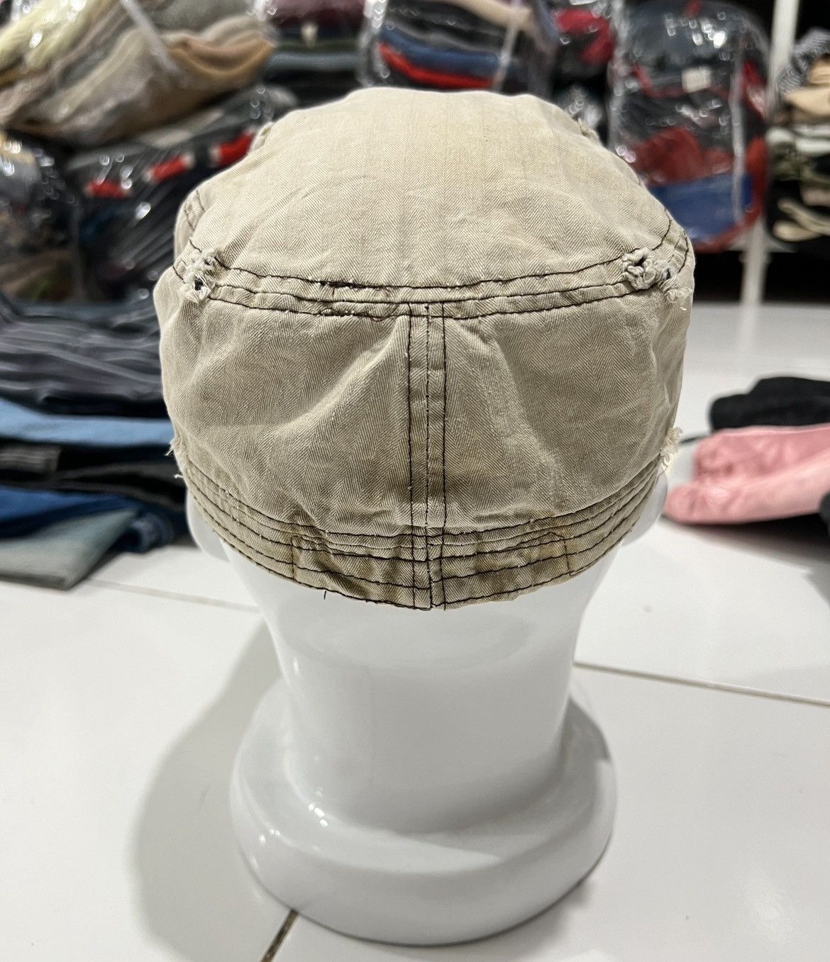 Number (N)ine 2000s Japanese Cadet Hat Mudwash Ripped Cap y2k Lgb Size ONE SIZE - 4 Thumbnail