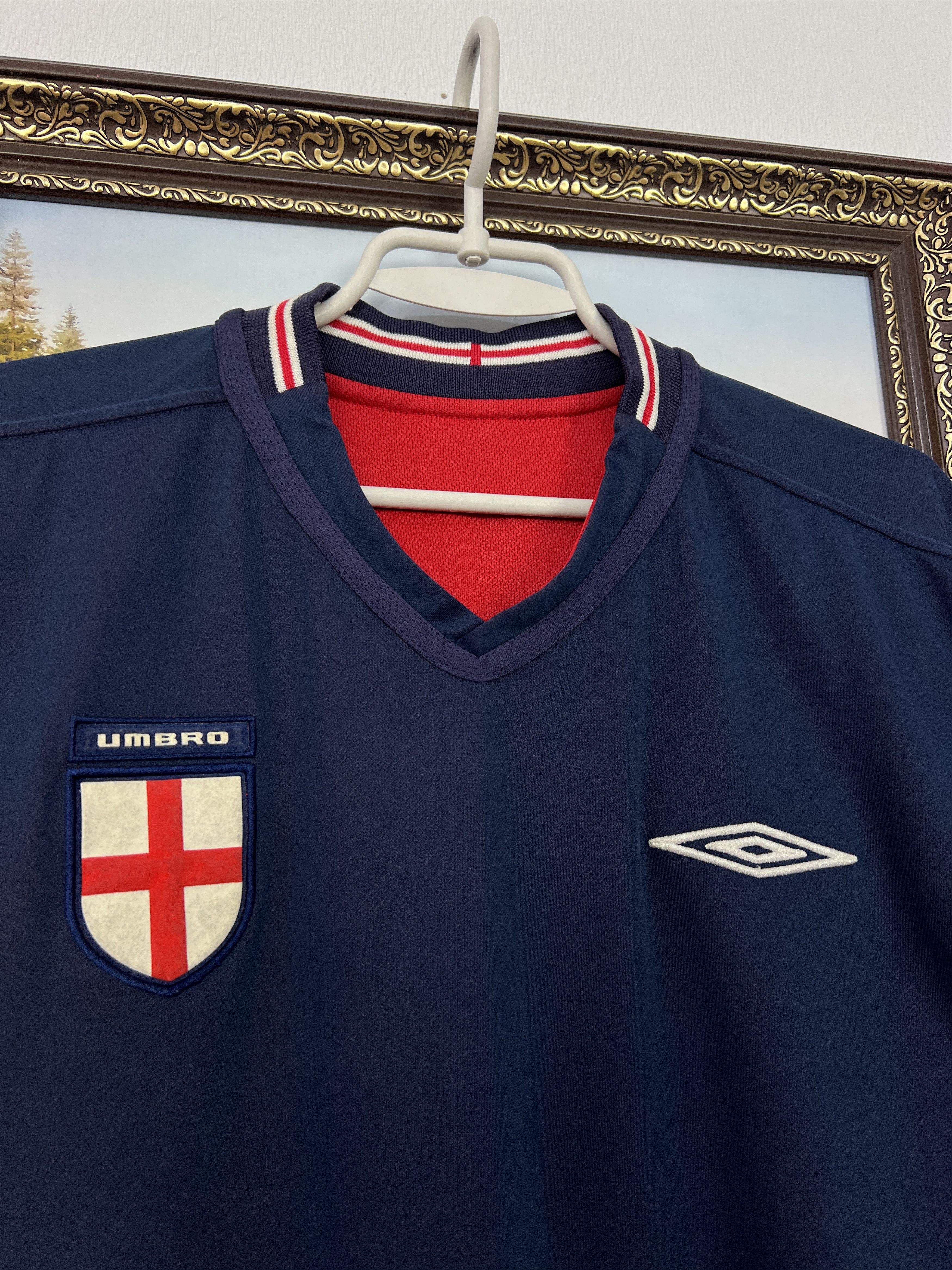 Umbro England Away football shirt Soccer Reversible Jersey Trikot Size US XXL / EU 58 / 5 - 10 Thumbnail