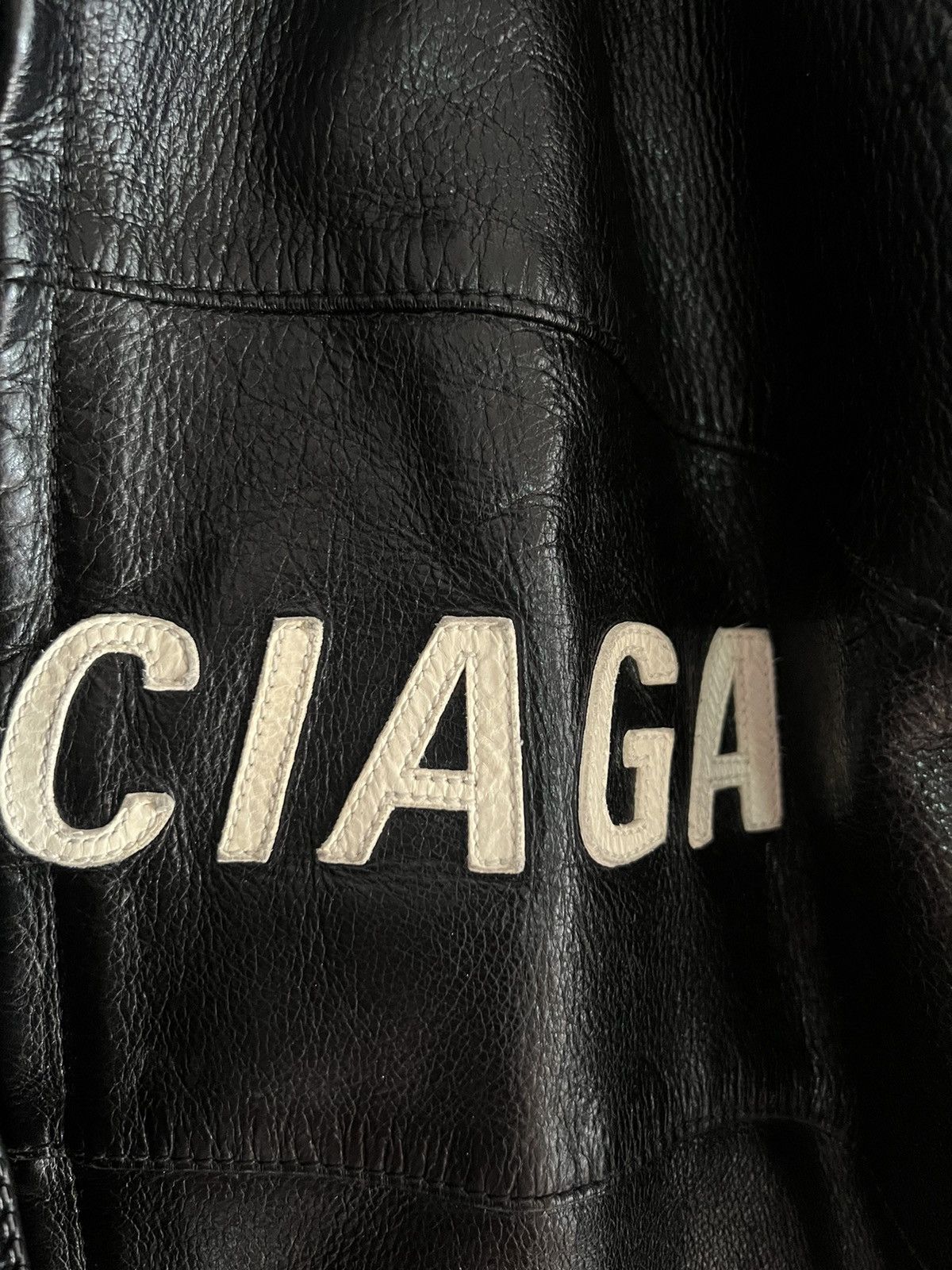 Balenciaga Balenciaga Logo Leather Jacket Size US L / EU 52-54 / 3 - 5 Thumbnail