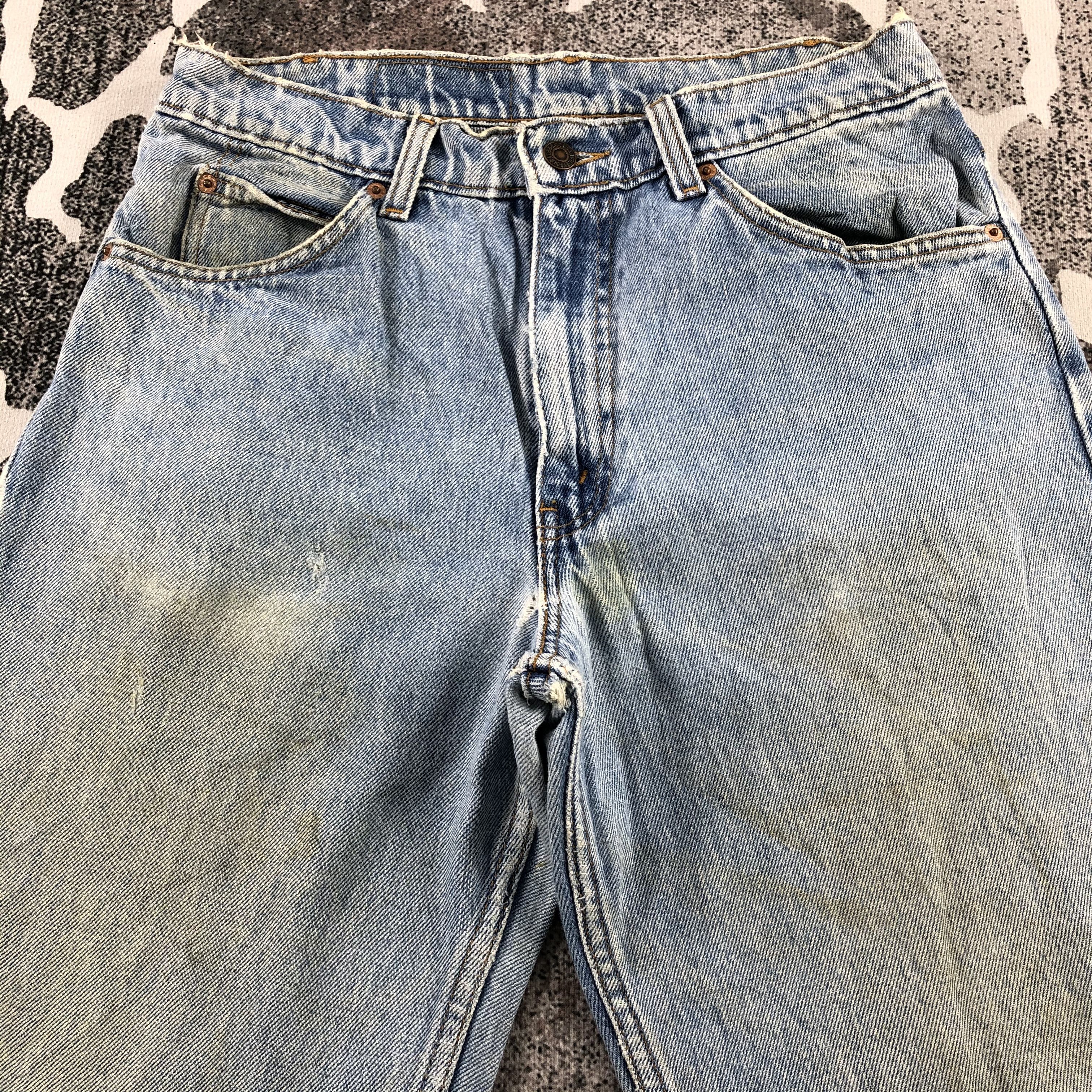 Levi's Vintage Levi's 550 Jeans Distress Orange Tab Denim KJ897 Size US 31 - 3 Thumbnail