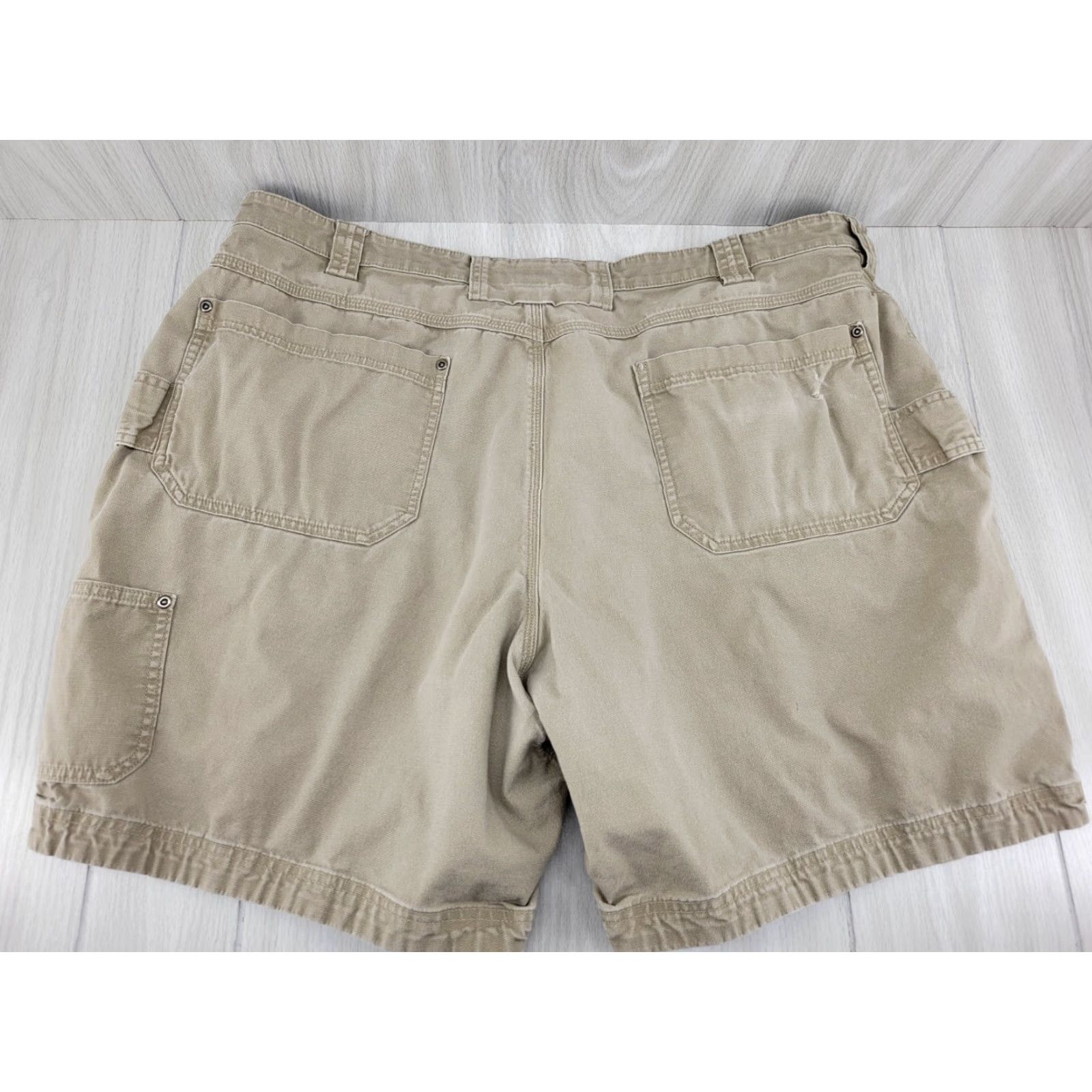 Vintage VINTAGE Duluth Men's Flex Fire Hose Carpenter Shorts Khaki 44 Relaxed Cargo Pockets Hammer Loop Mens Size US 44 / EU 60 - 6 Thumbnail