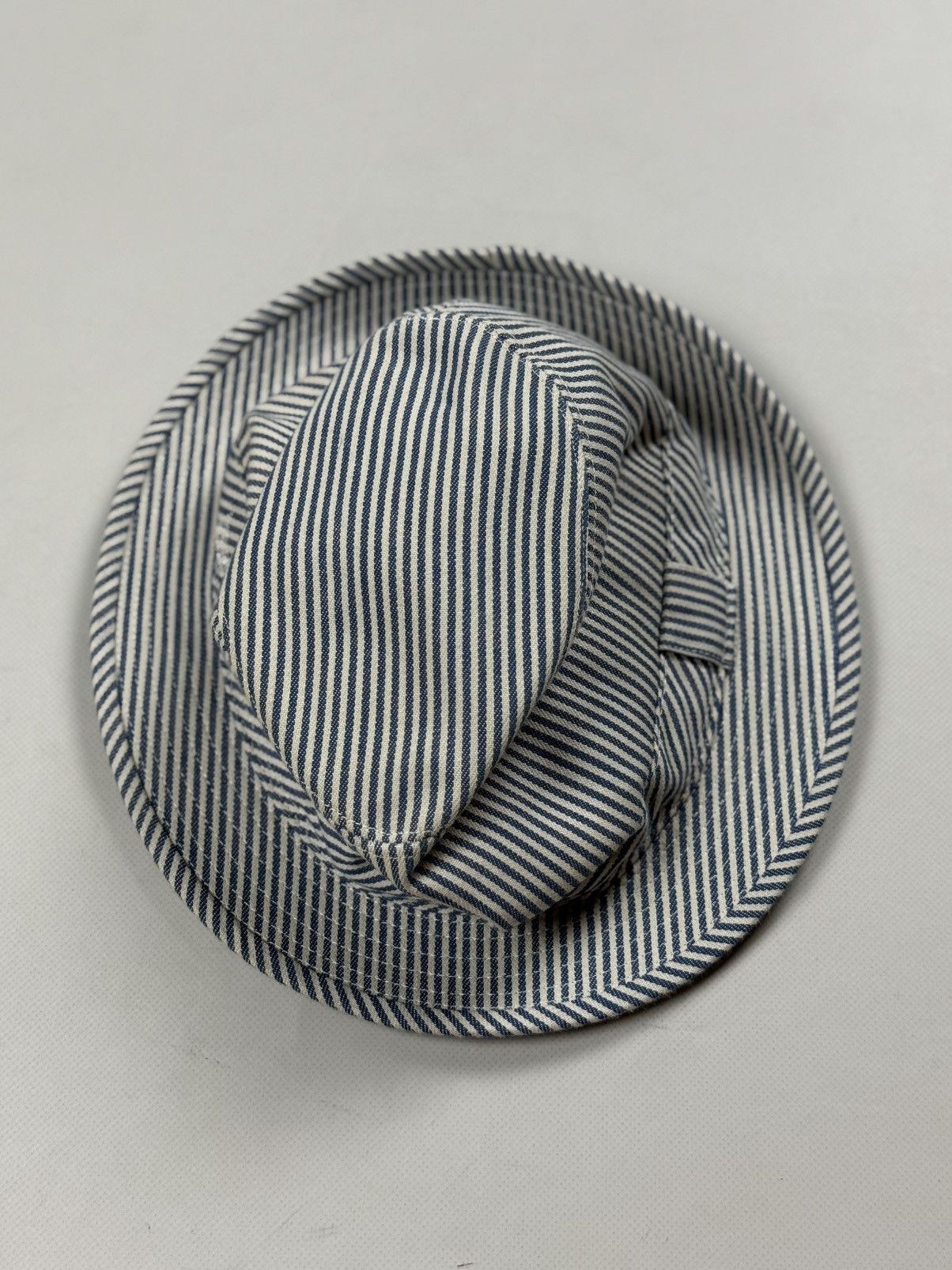 Nudie Jeans Nudie Jeans Co Men’s Striped Denim Fedora Hat Cap Size M Size ONE SIZE - 3 Thumbnail