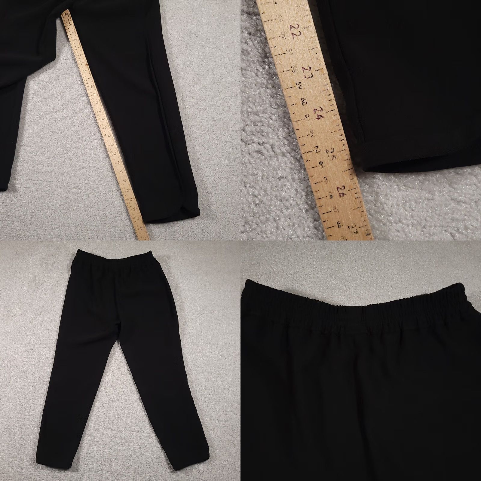 J.Crew J. Crew Pants Womens 6 Black Pull On Tapered Leg Pockets Casual Polyester Dress Pants Slim Workwear Women, Adult, Regular, Black, 25.5 in Inseam Size 28" / US 6 / IT 42 - 9 Thumbnail