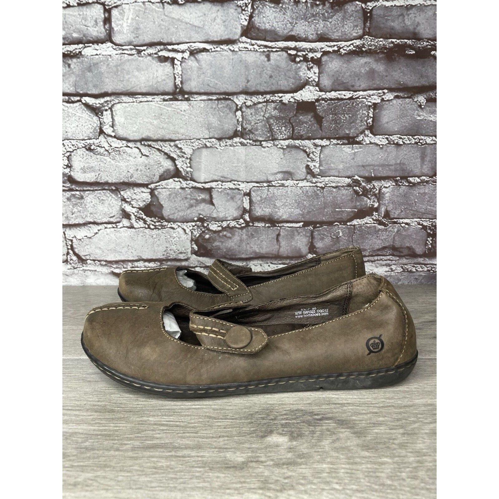 Born Born Handcrafted Brown Leather MaryJane Strap Comfort Shoes Size US 8.5 / IT 38.5 - 1 Thumbnail