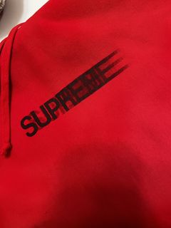 Supreme Red/Black Motion Logo Tee 2016 edition Size - Depop