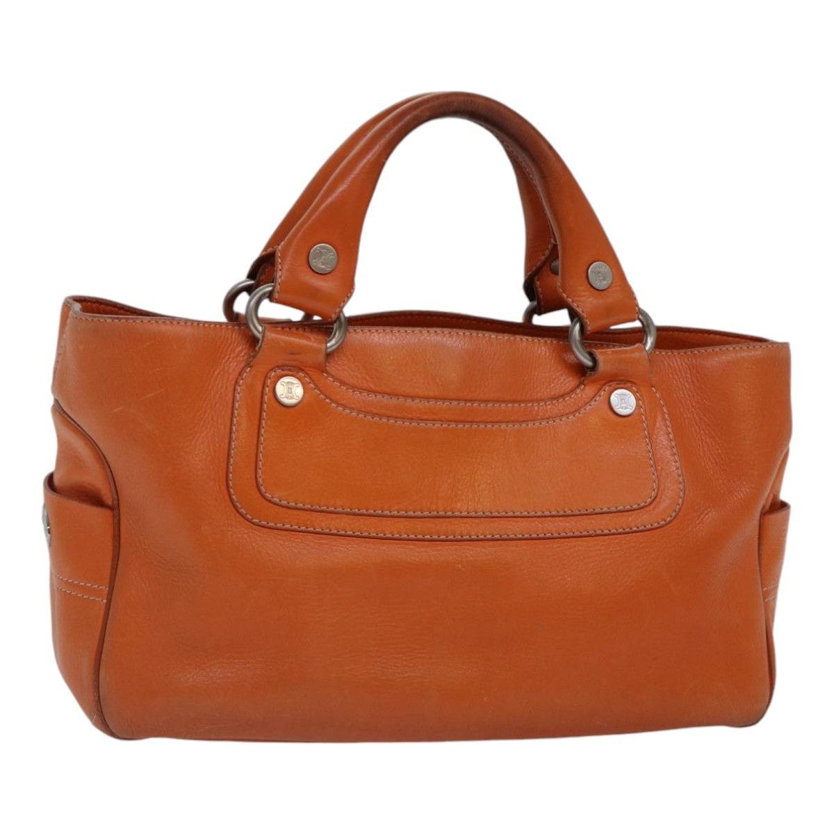 Celine CELINE Hand Bag Leather Orange Silver Size ONE SIZE - 1 Thumbnail