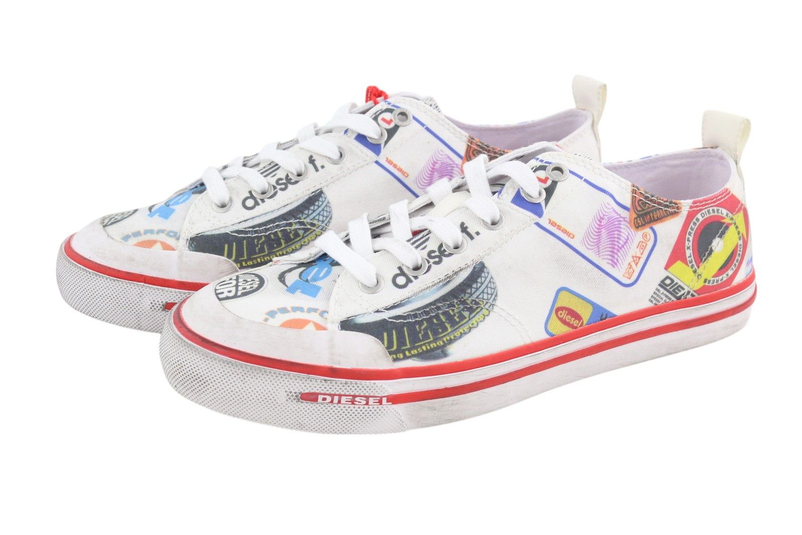 Diesel S-ATHOS LOW EU41 Patterned Low Top Laced Almond Toe 40848 Size US 8.5 / EU 41-42 - 4 Thumbnail