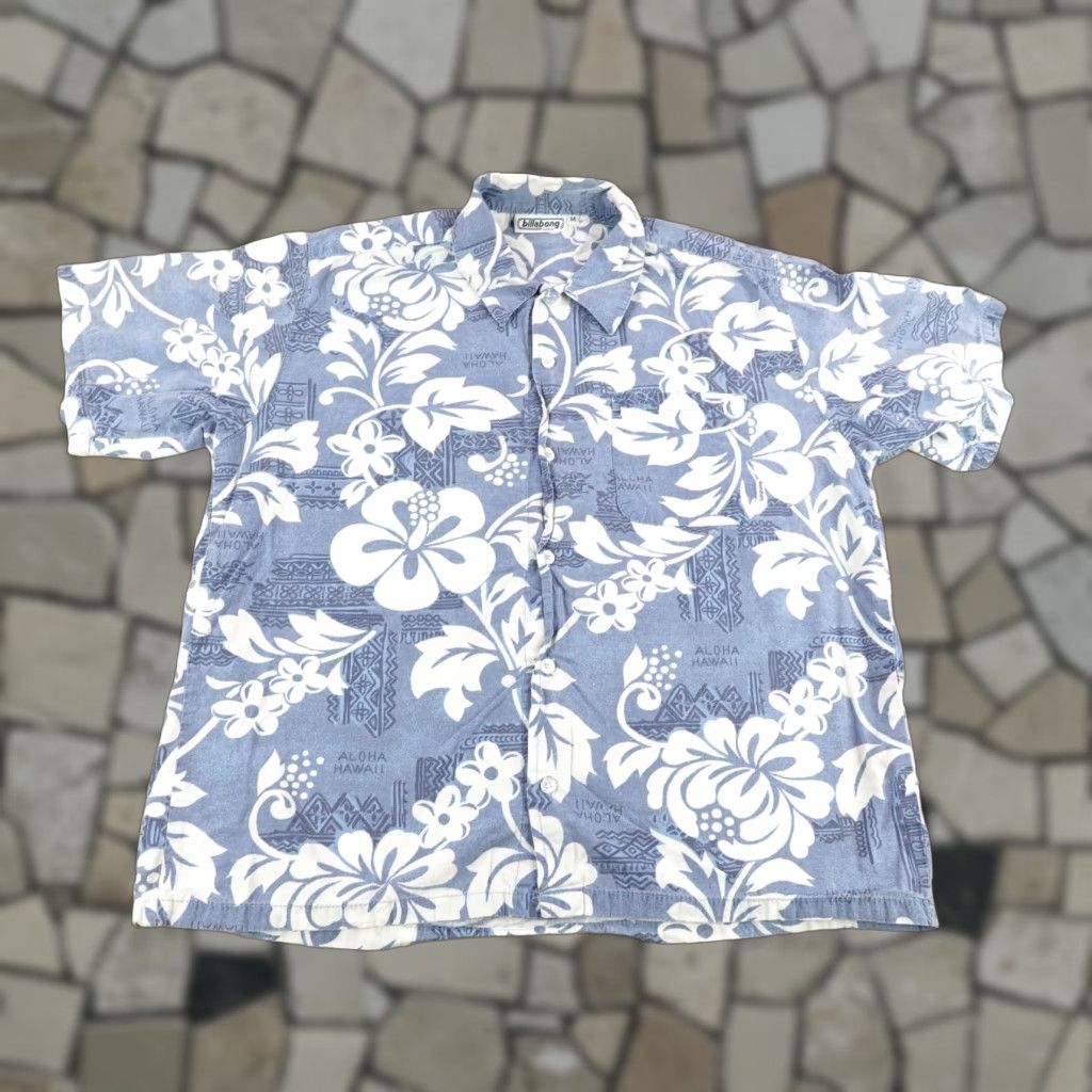 Billabong VINTAGE Billabong Hawaiian Shirt Mens Medium Blue Floral Button Up Aloha 90s Surf Size US M / EU 48-50 / 2 - 1 Thumbnail