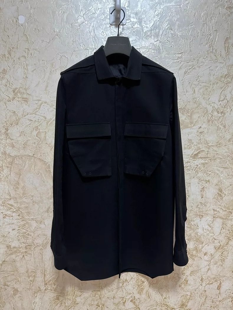 Rick Owens Rick Owens RO Black Shirt Jacket - dmc Size US L / EU 52-54 / 3 - 1 Thumbnail