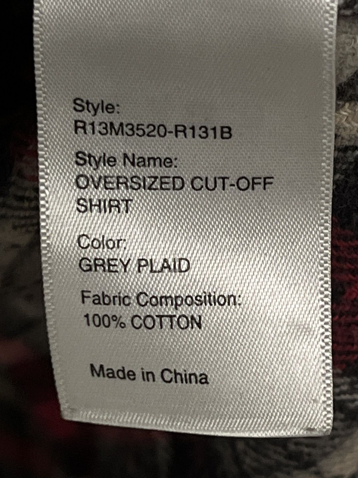 R13 Oversized Cut-off shirt. Large Size L / US 10 / IT 46 - 9 Thumbnail