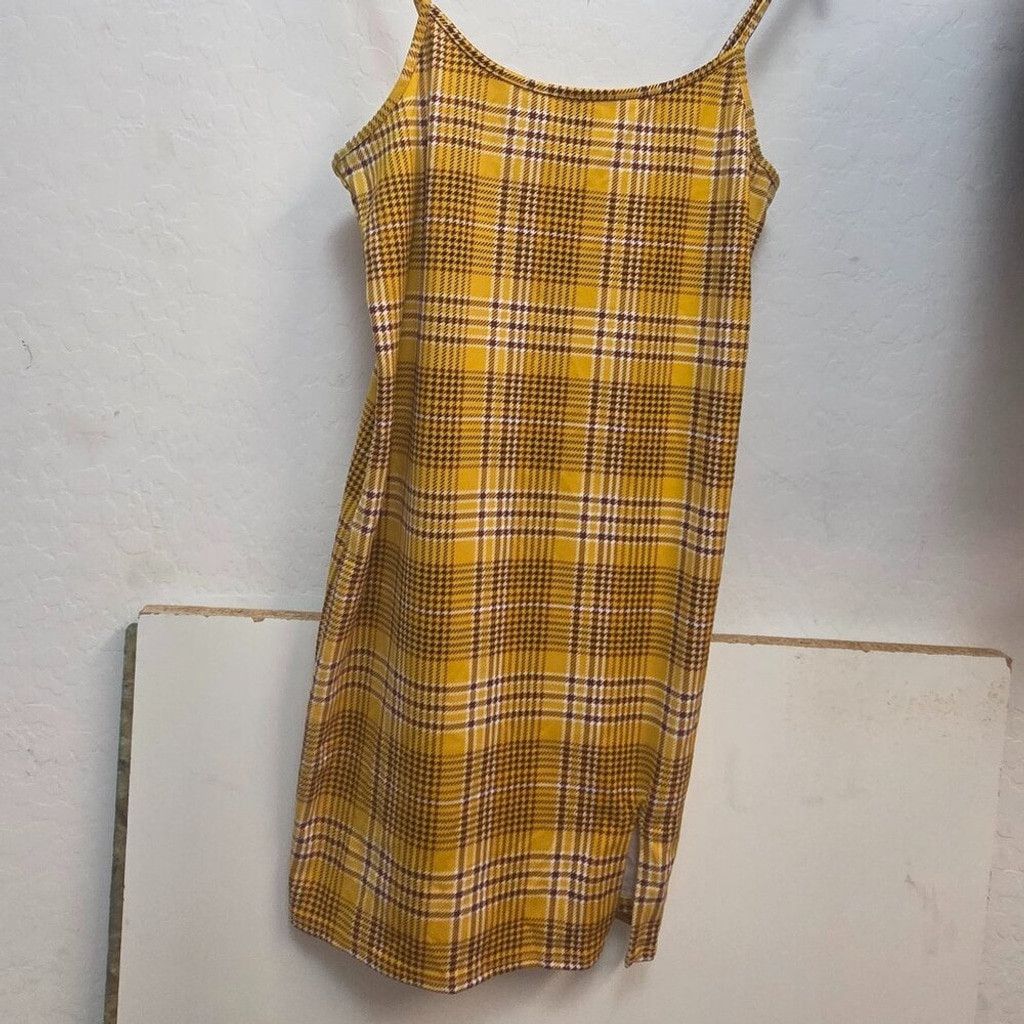 Other Jolie&Joy dress yellow 90s plaid clueless vintage mini XL Size XL / US 12-14 / IT 48-50 - 1 Thumbnail