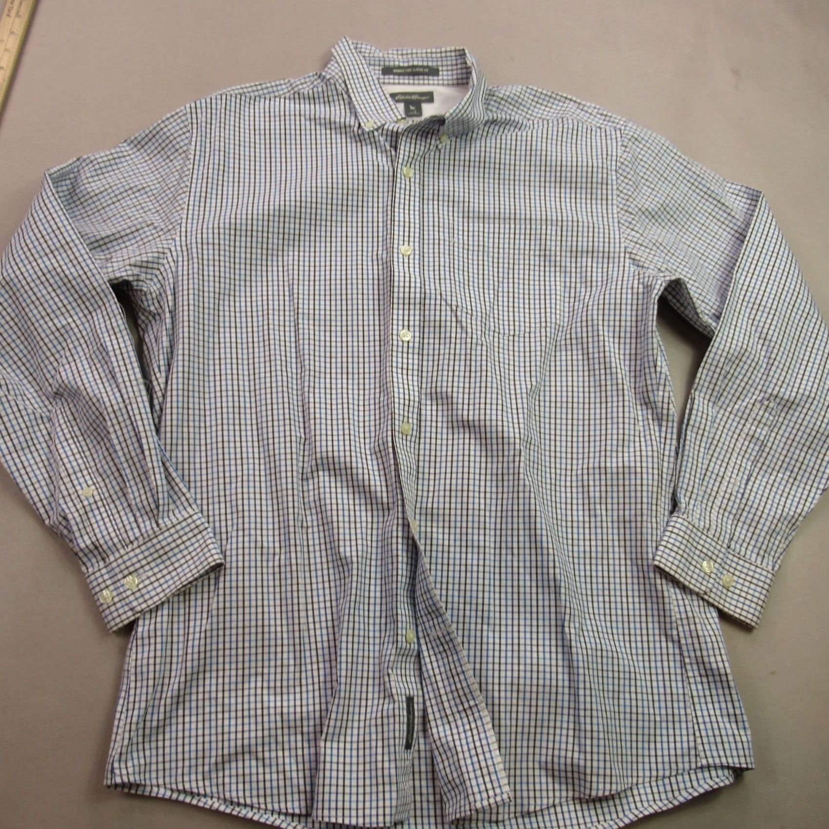 Eddie Bauer Eddie Bauer Shirt Mens Large Long Sleeve Button Front Pocket Checks Classic Size US XL / EU 56 / 4 - 2 Thumbnail