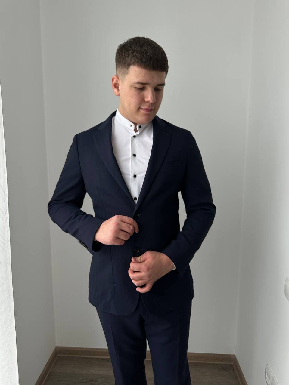 Suitsupply × Vintage Vintage Suitsupply Brescia Blue Mens 50 Suit Size 50R - 8 Thumbnail