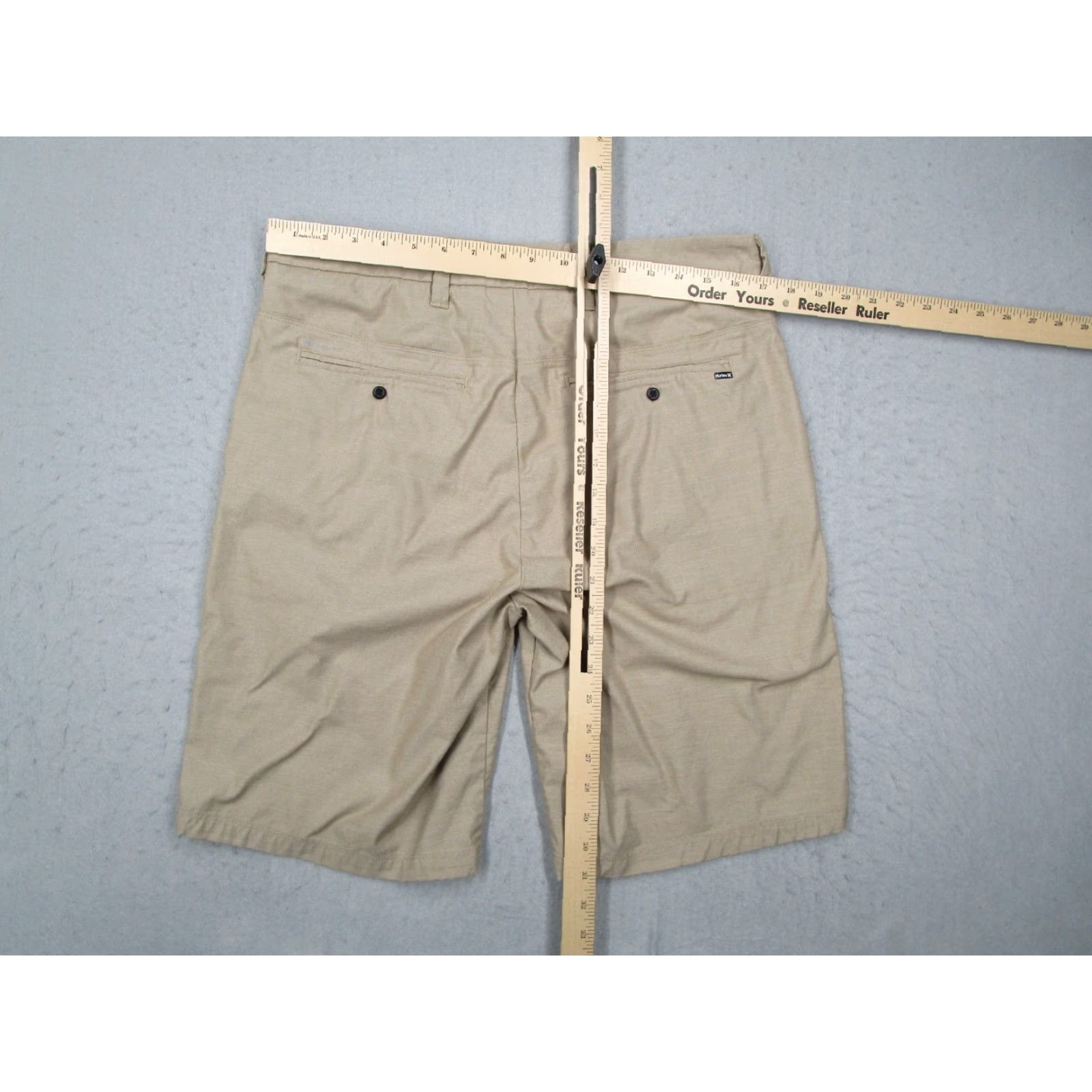 Hurley Hurley Nike Dri-Fit Shorts Mens 32 Beige Flat Front Hybrid 10" Beach Golf Surfing Skater California - Mens Size US 32 / EU 48 - 6 Thumbnail