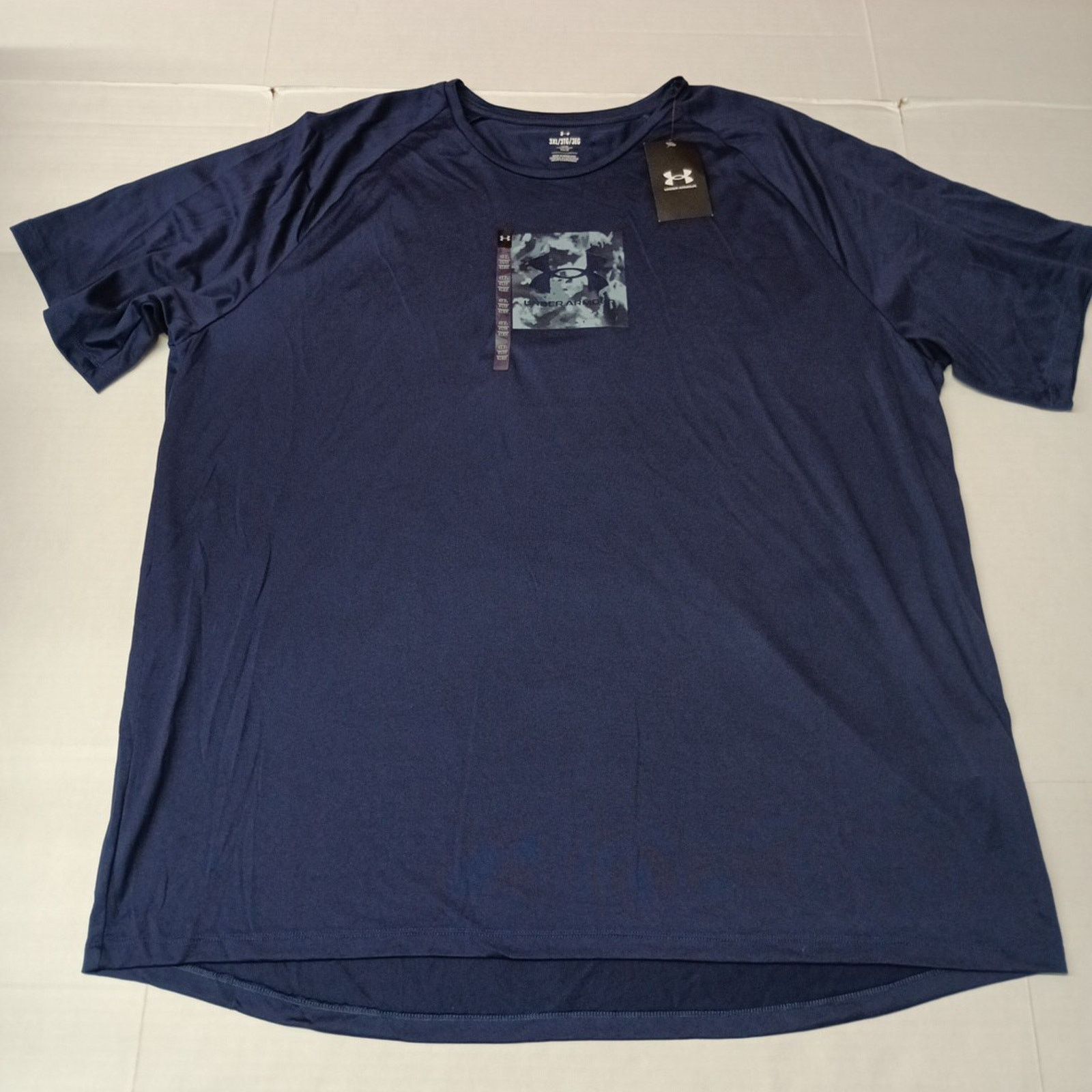 Under Armour Under Armour Tech Print Fill Short Sleeve Mens 3XL Blue Camo Size US XXL / EU 58 / 5 - 1 Thumbnail