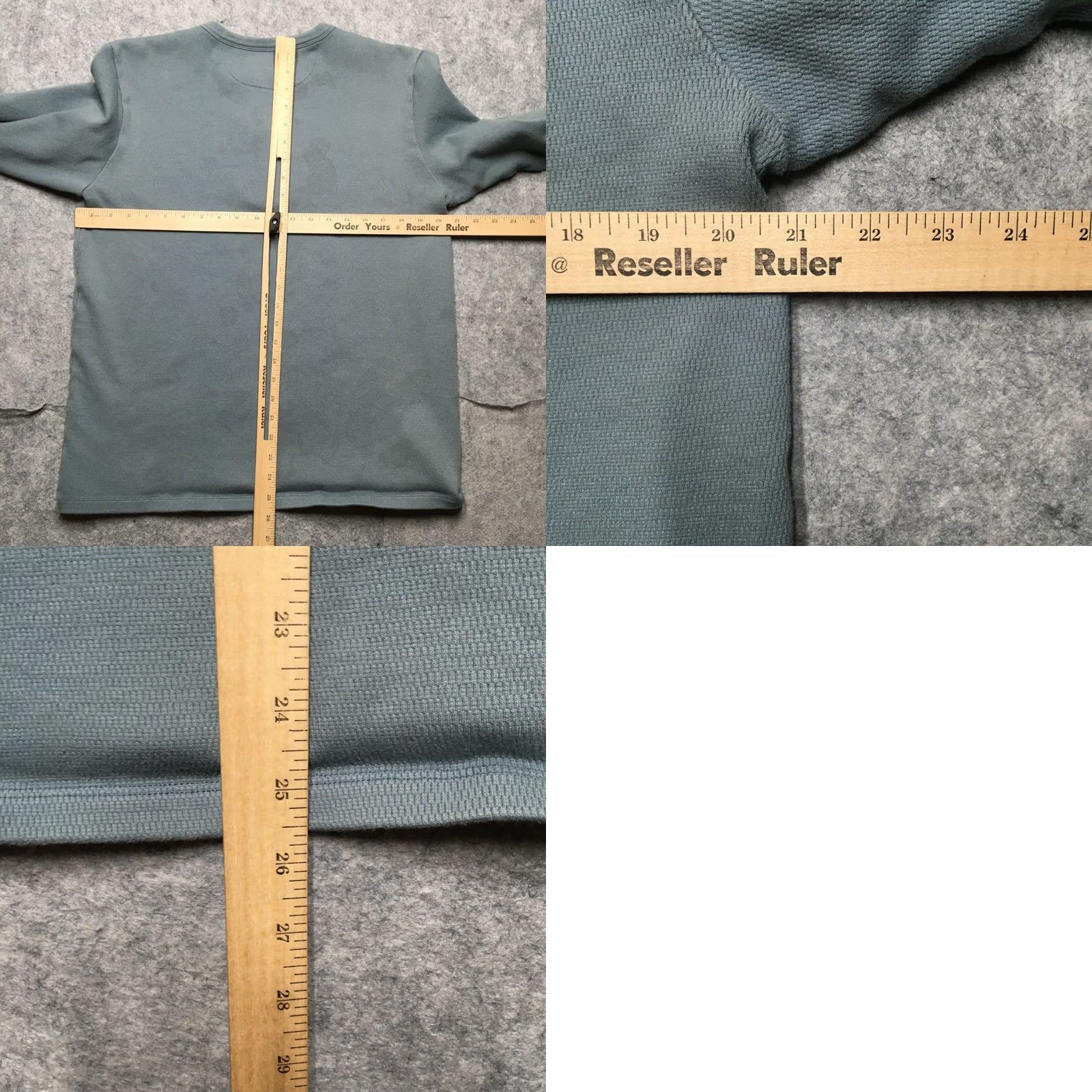Vintage Devium USA Thermal Waffle Knit Henley Mens L Blue Premium Heavyweight Made Shirt Size US L / EU 52-54 / 3 - 9 Thumbnail