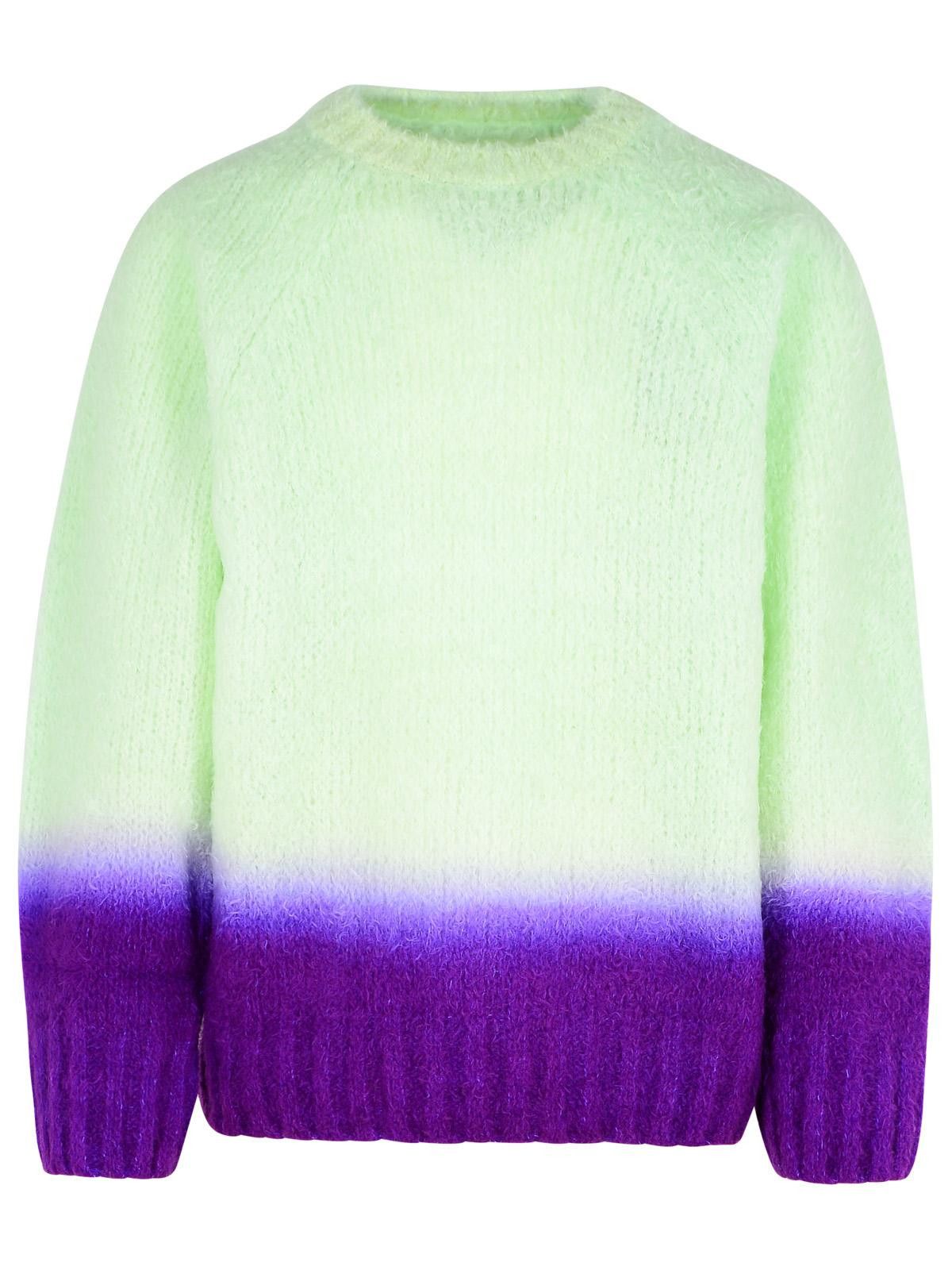 Sacai SACAI 'Gradation' Green Alpaca Blend Sweater Size US M / EU 48-50 / 2 - 1 Thumbnail