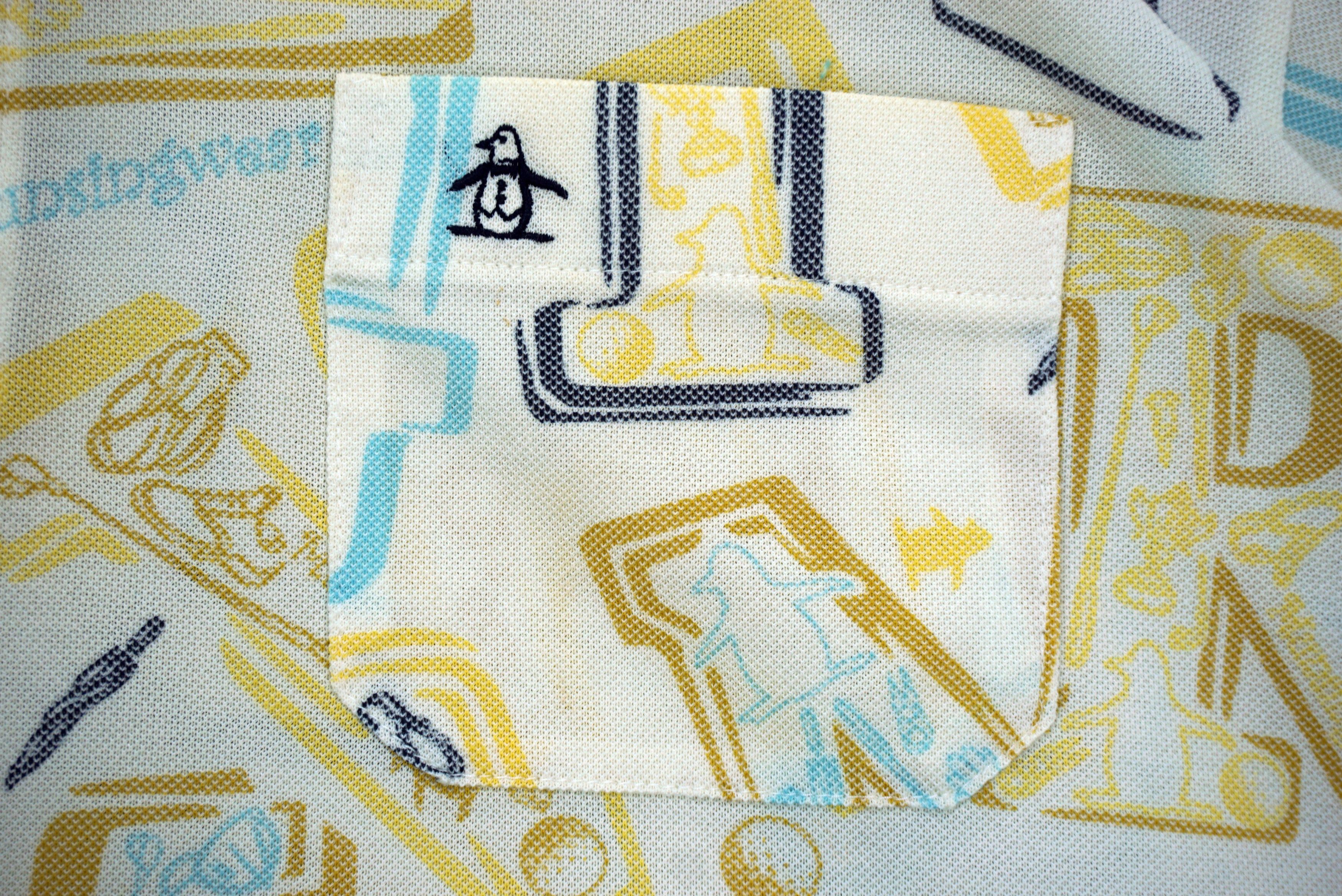 Grand Slam Vintage Munsingwear Penguin Abstract Full Print Boxy Shirt Size US L / EU 52-54 / 3 - 4 Thumbnail