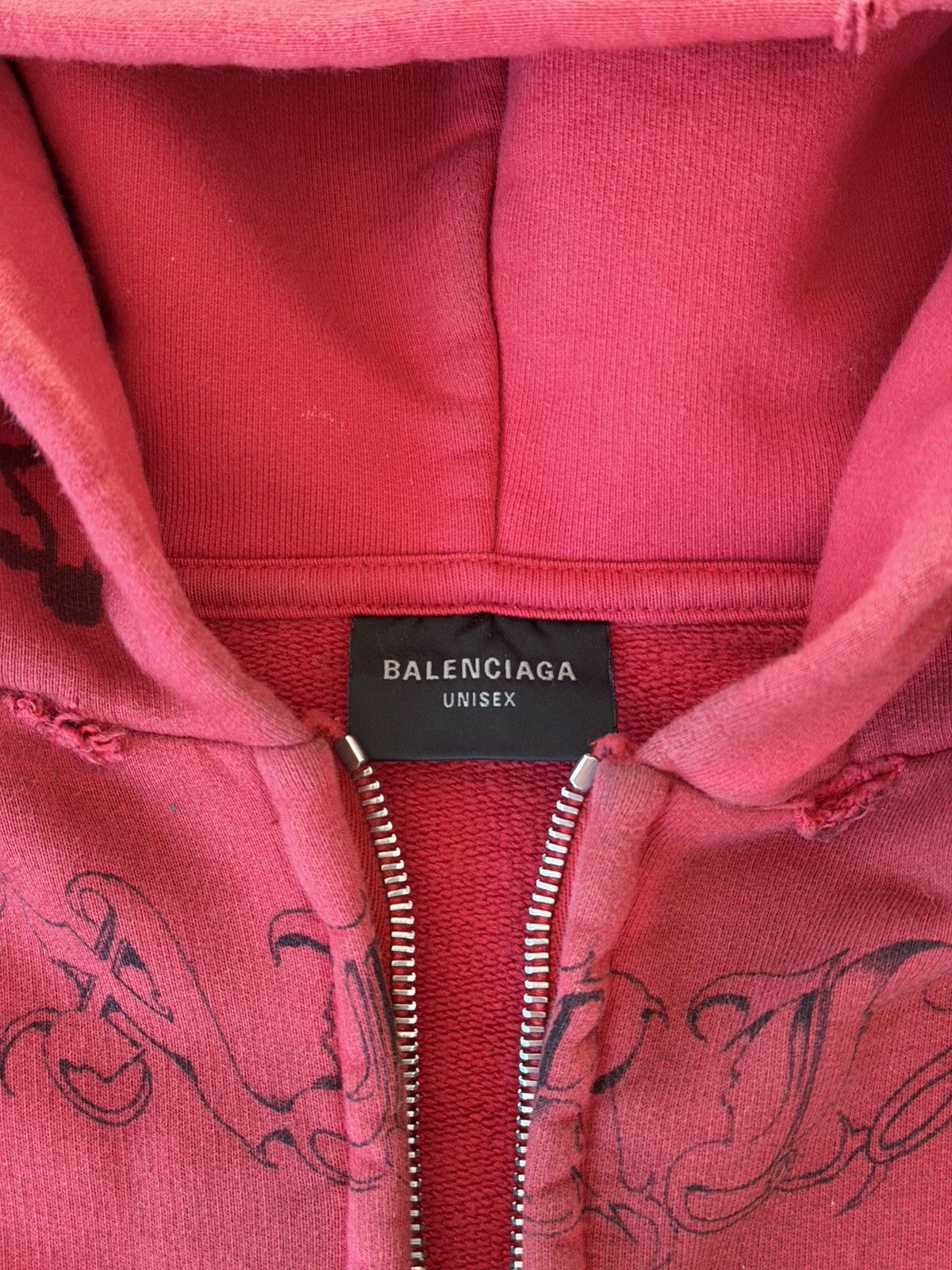 Balenciaga Balenciaga Tattoo Zip-up Hoodie Size US XL / EU 56 / 4 - 7 Thumbnail