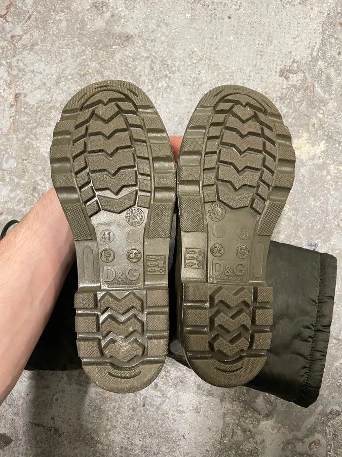 Dolce & Gabbana FW2008 Dolce & Gabbana Olive Puffer Wallies Boots Size US 8 / EU 41 - 9 Thumbnail