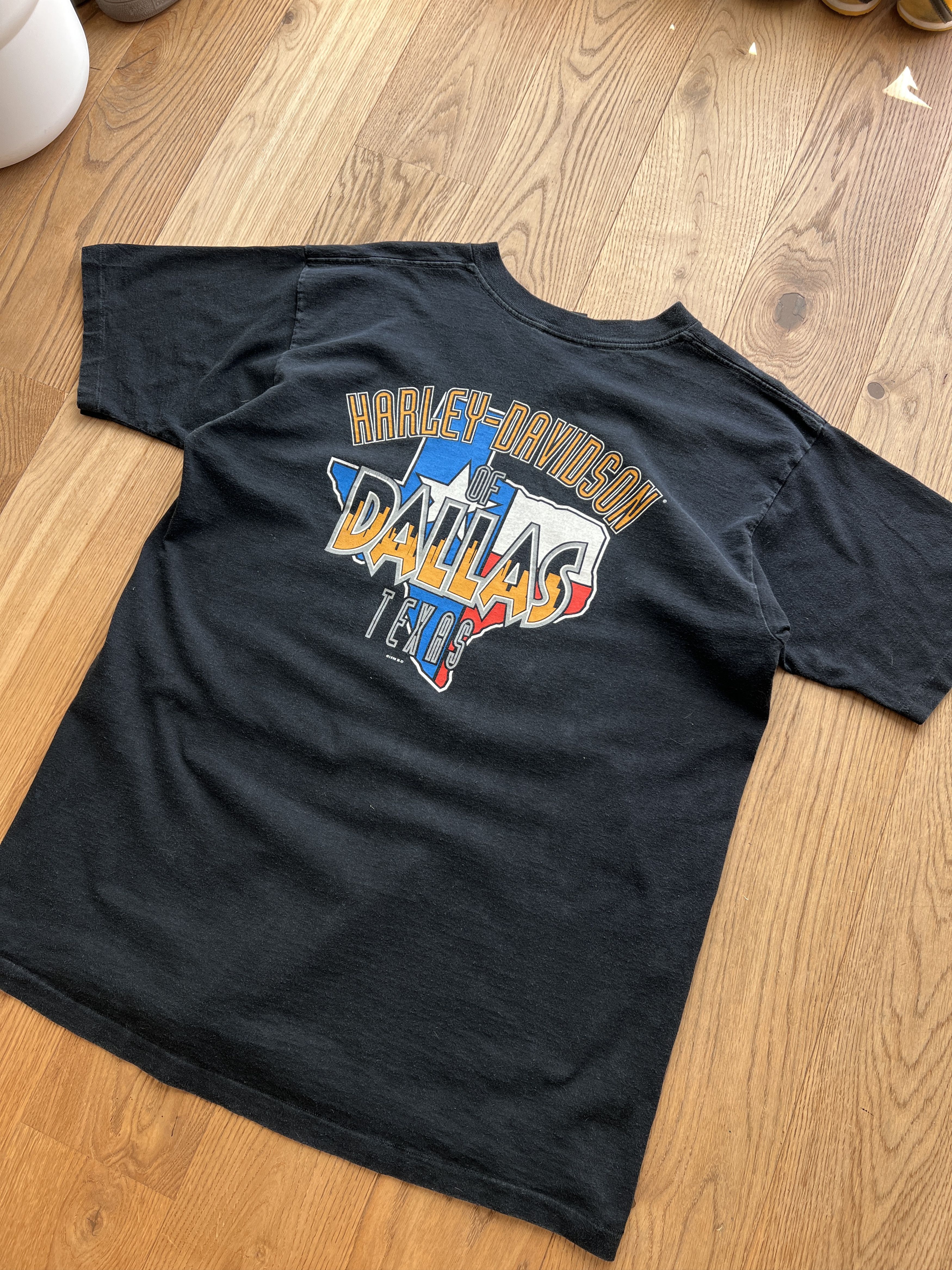 Harley Davidson Harley Davidson 1996 USA Dallas Texas t shirt single stitch Size US XL / EU 56 / 4 - 8 Thumbnail