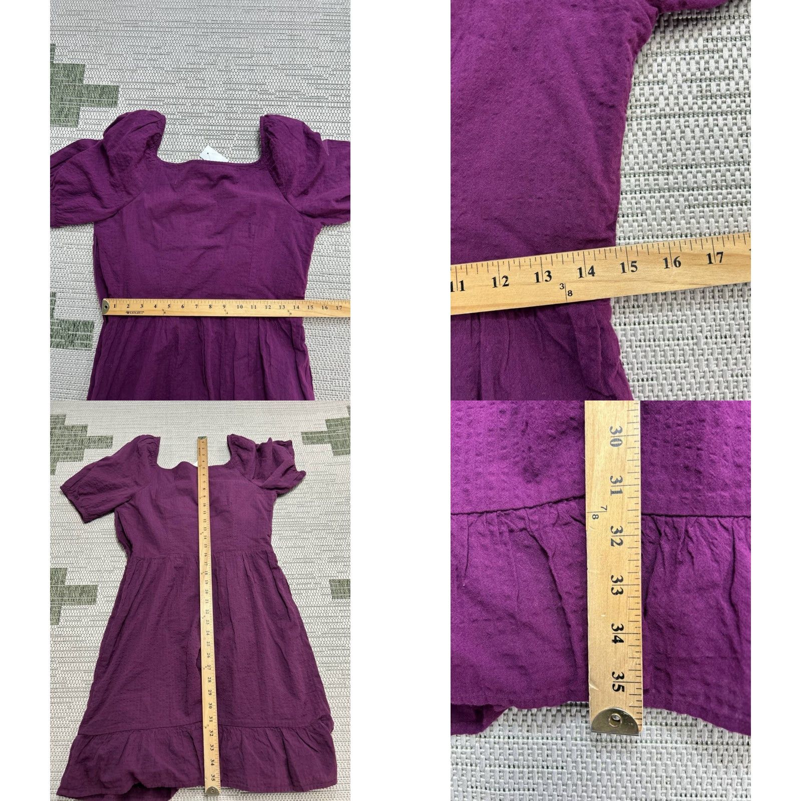 Loft Loft Purple Cotton Blouson Dress Womens 4 Short Sleeve V-Neck A-Line Casual Shirt Short Dress Vintage No Size S / US 4 / IT 40 - 8 Thumbnail