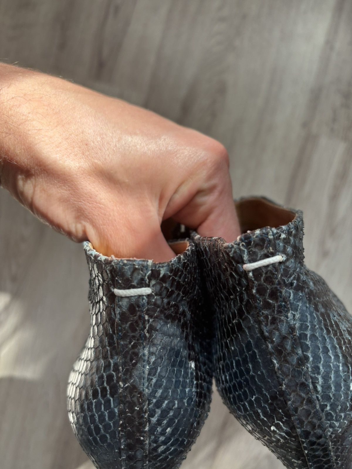 Maison Margiela Maison Martin Margiela Line 22 Snake Print Peep Toe Ankle Size US 8 / IT 38 - 13 Thumbnail