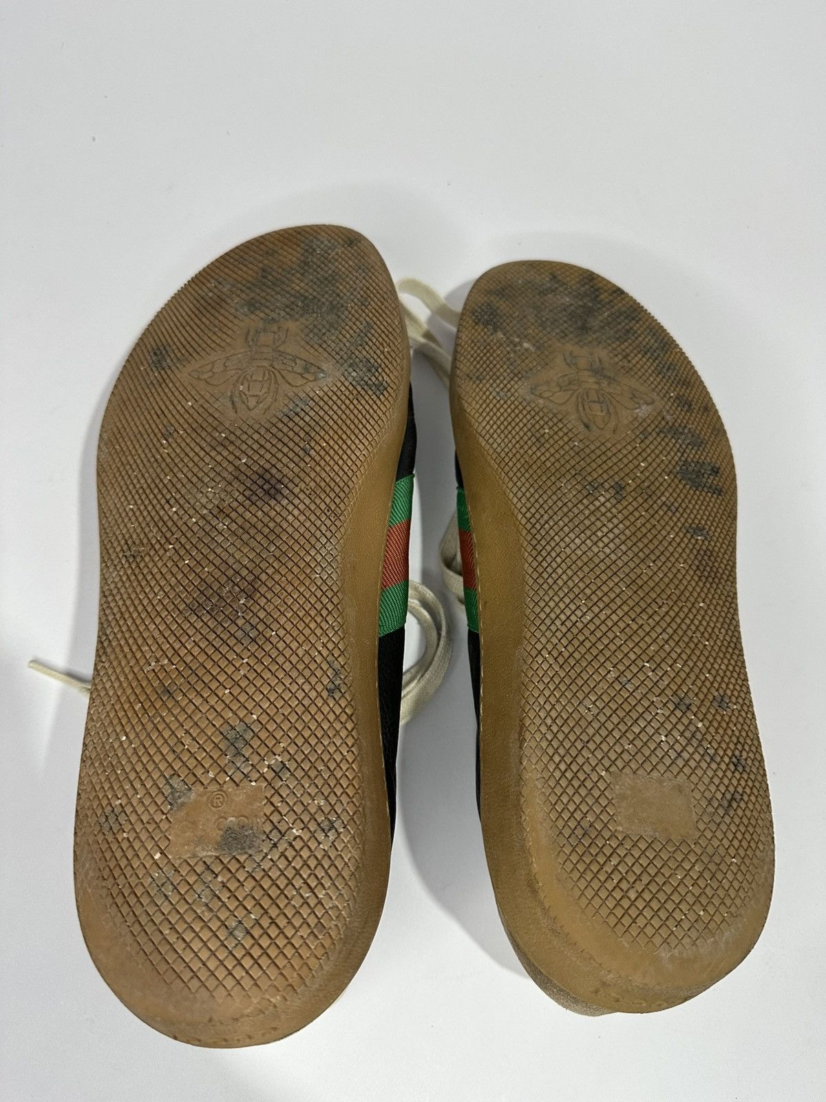 Gucci Gucci G74 Web Leather And Suede Tricolor Sneakers. Size US 10.5 / EU 43-44 - 15 Thumbnail
