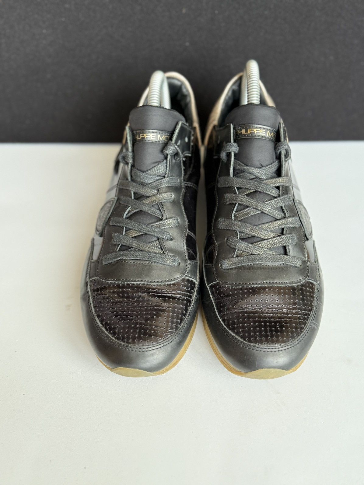 Puma Philippe Model Black Leather Sneakers size 39 Size US 9 / IT 39 - 3 Thumbnail