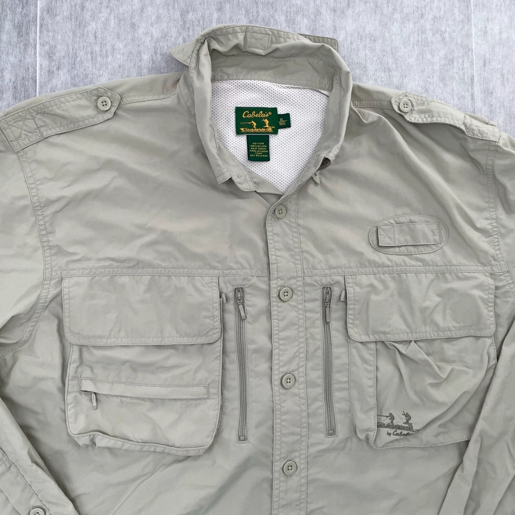 Vintage Vintage Cabela's Long Sleeve Button-Up Shirt Men XL Beige Nylon Casual Outdoor Fish Guidewear Size US XL / EU 56 / 4 - 3 Thumbnail