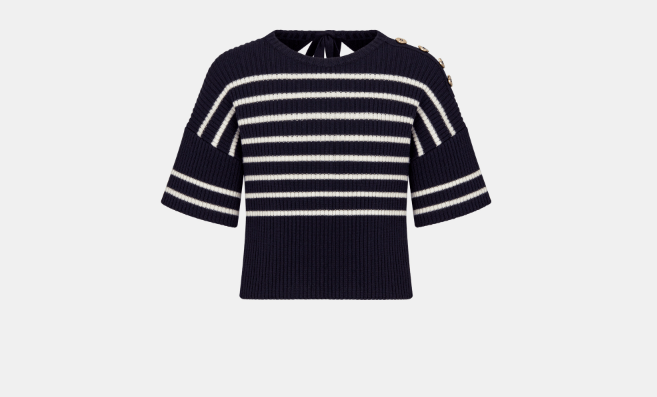 image of Dior O1Bcso1Str0524 Sweaters In Navy Blue, Women's (Size Medium)