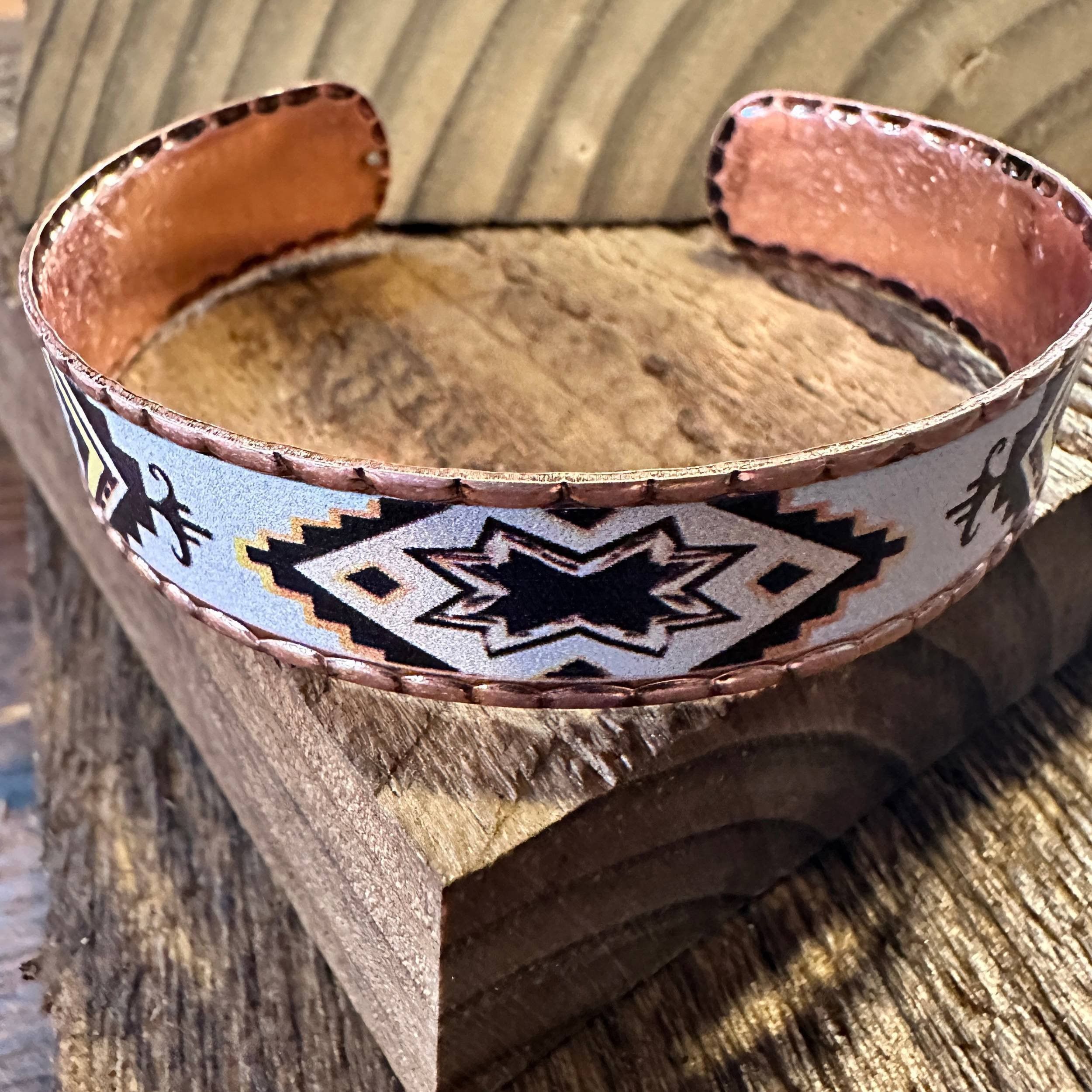 Other Handmade Boho Native American Navajo Copper Narrow Cuff Brac Size ONE SIZE - 6 Thumbnail