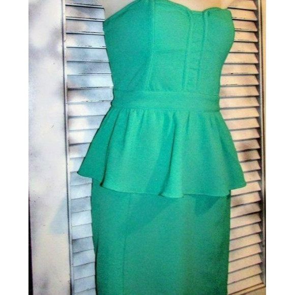 Urban Outfitters Urban Outfitters Sz 2 Green Bustier Dress Size XS / US 0-2 / IT 36-38 - 1 Thumbnail