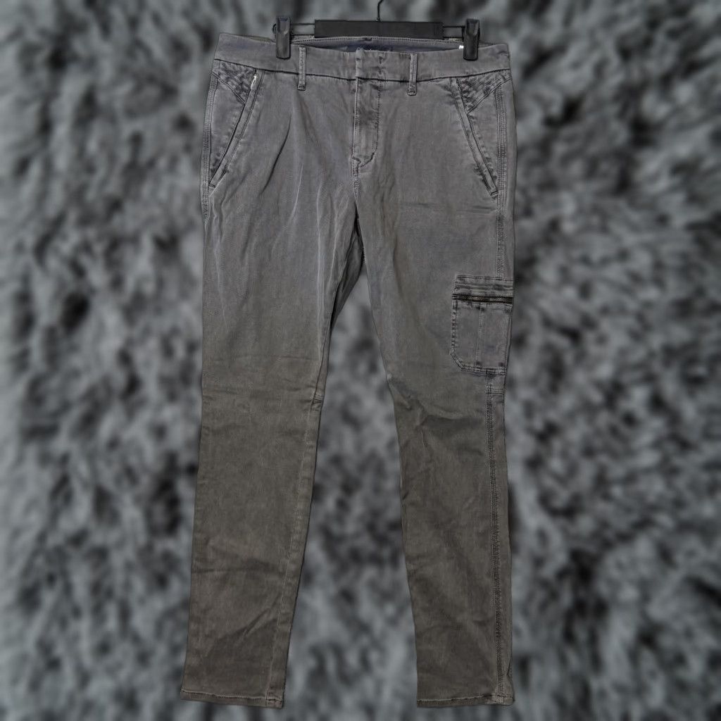 Vintage Level 99 Pants 31 Gray Moto Cargo Skinny Zipper Pockets Twill Stretch Womens Cargo Pants - 29in Inseam Size 24" / US 00 / IT 34 - 1 Thumbnail