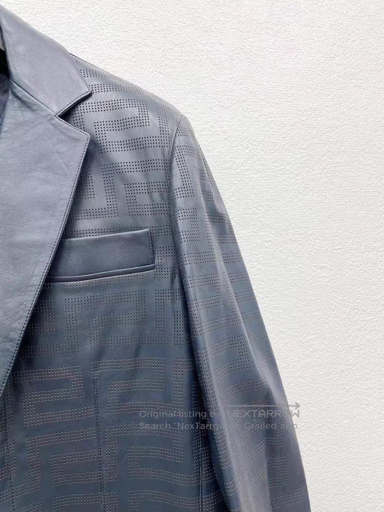 Versace Versace Main line leather coat Size 52S - 4 Thumbnail