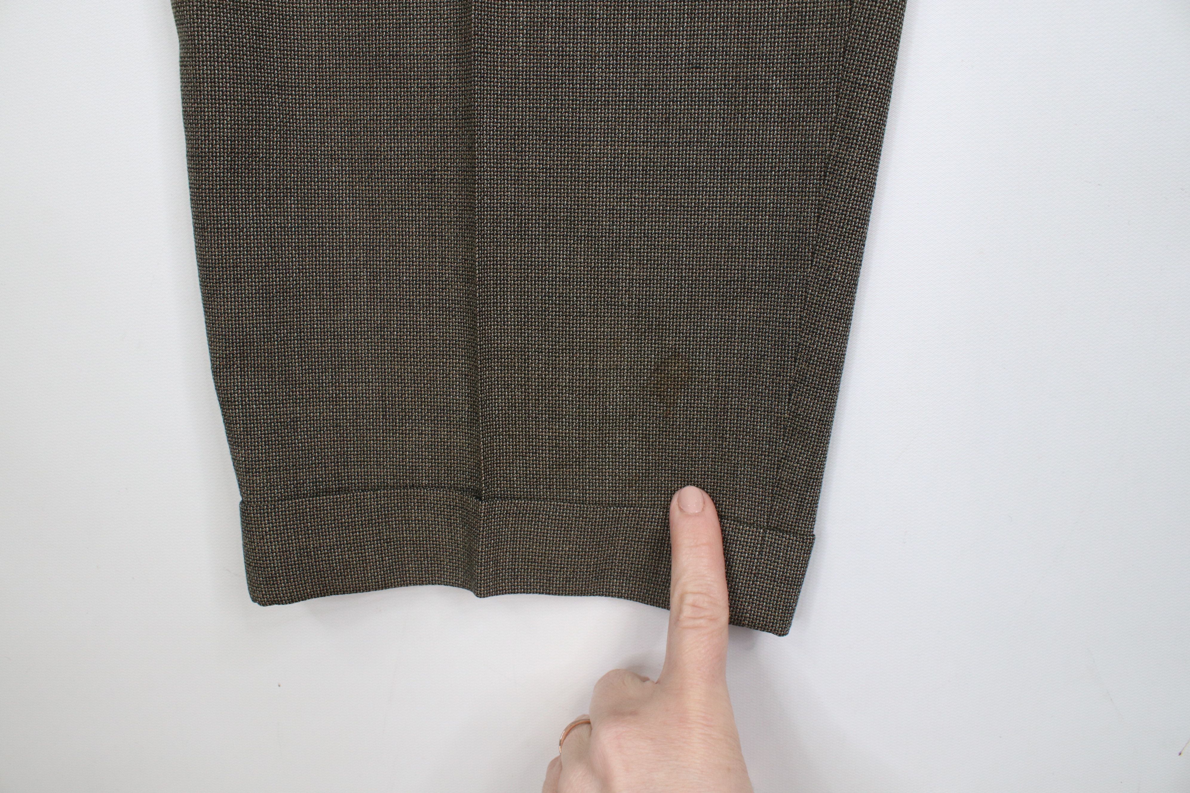 Vintage Vintage 90s Streetwear Pure Virgin Wool Tweed Chino Pants Size US 36 / EU 52 - 5 Thumbnail
