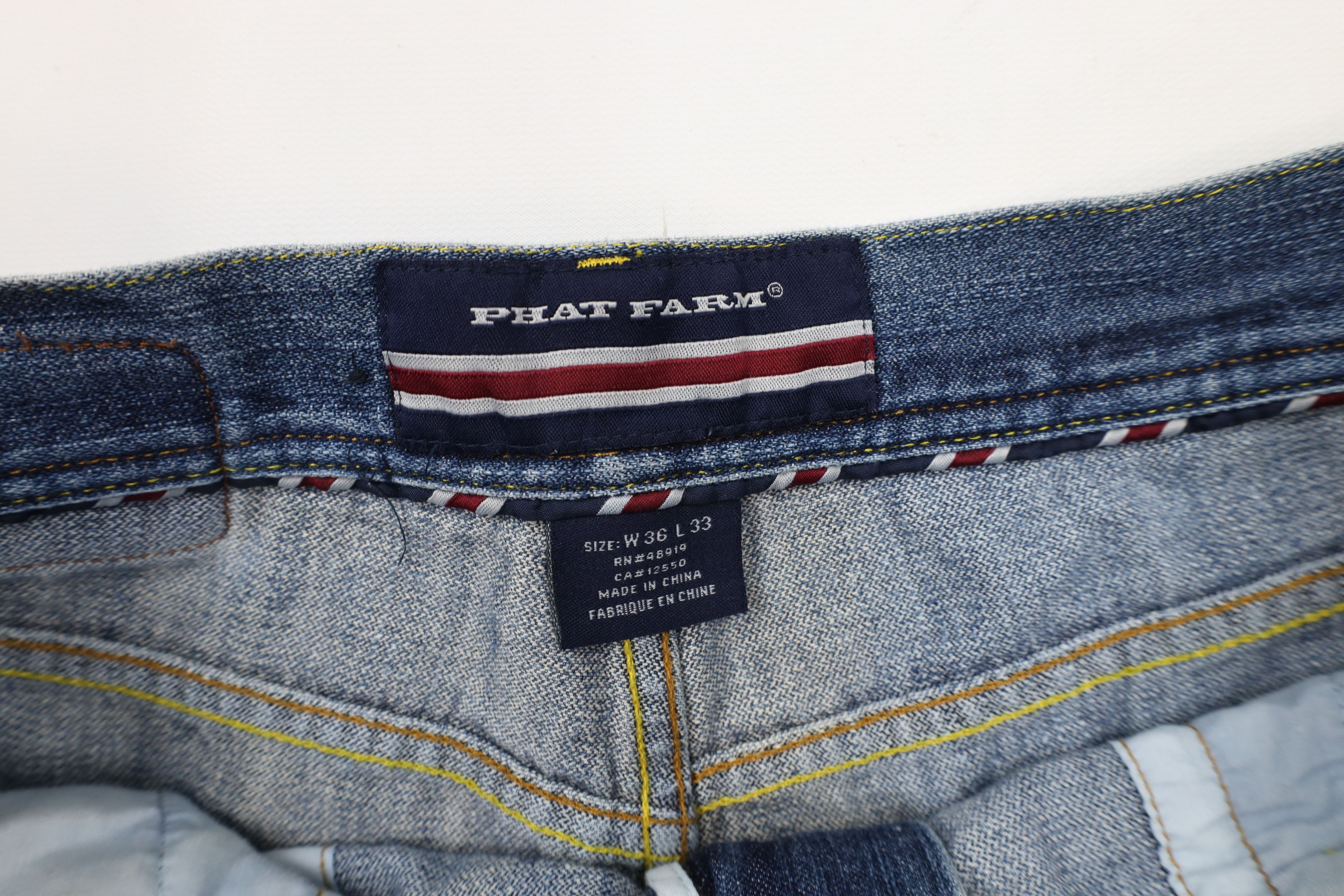 Phat Farm × Vintage Vintage 90s Y2K Phat Farm Baggy Wide Leg Denim Jeans Blue Size US 36 / EU 52 - 9 Thumbnail