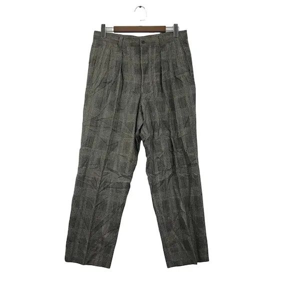 Japanese Brand Vtg IXIZ HOMME Made In JAPAN Nova Checks Casual Pant Trouser Size 30" / US 8 / IT 44 - 1 Thumbnail