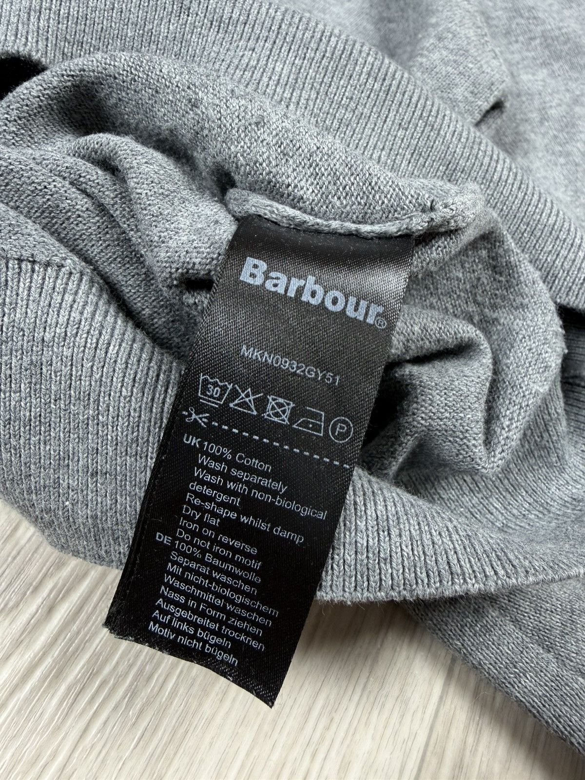 Barbour Barbour Gray Crewneck Sweater Size M Size US M / EU 48-50 / 2 - 8 Thumbnail