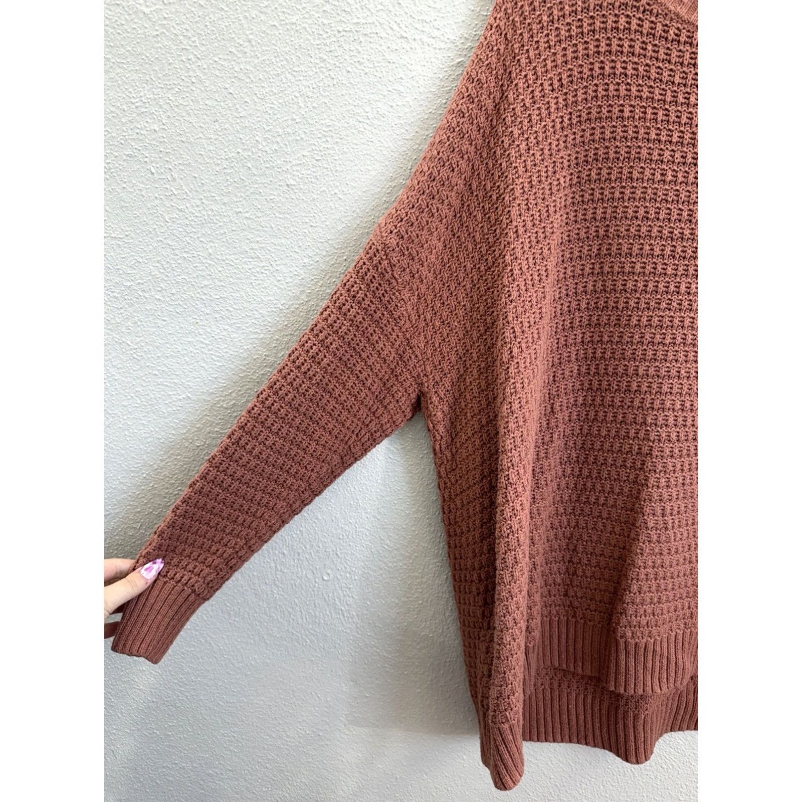 Old Navy Old Navy Sweater Women's 2X Knit Orange Long Sleeve Tunic Shaped Crew Neck Pullover Casual Knitwear Size XXL / US 16-18 / IT 52-54 - 2 Thumbnail