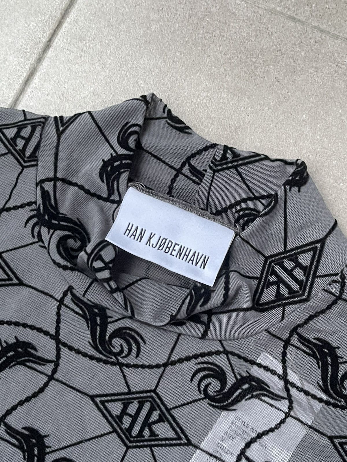 Han Kjobenhavn !DS! SS23 Han Kjobenhavn Monogram Mesh Grey Turtleneck Size US S / EU 44-46 / 1 - 18 Thumbnail