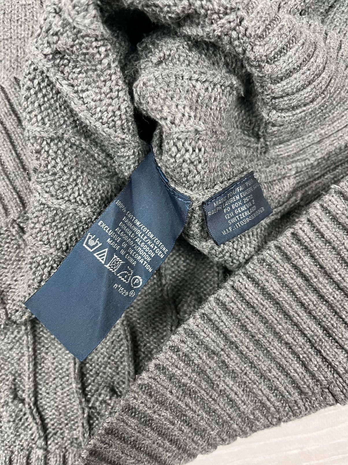 Polo Ralph Lauren Polo Ralph Lauren Vintage Cable Knit Grey Sweater Size US L / EU 52-54 / 3 - 7 Thumbnail